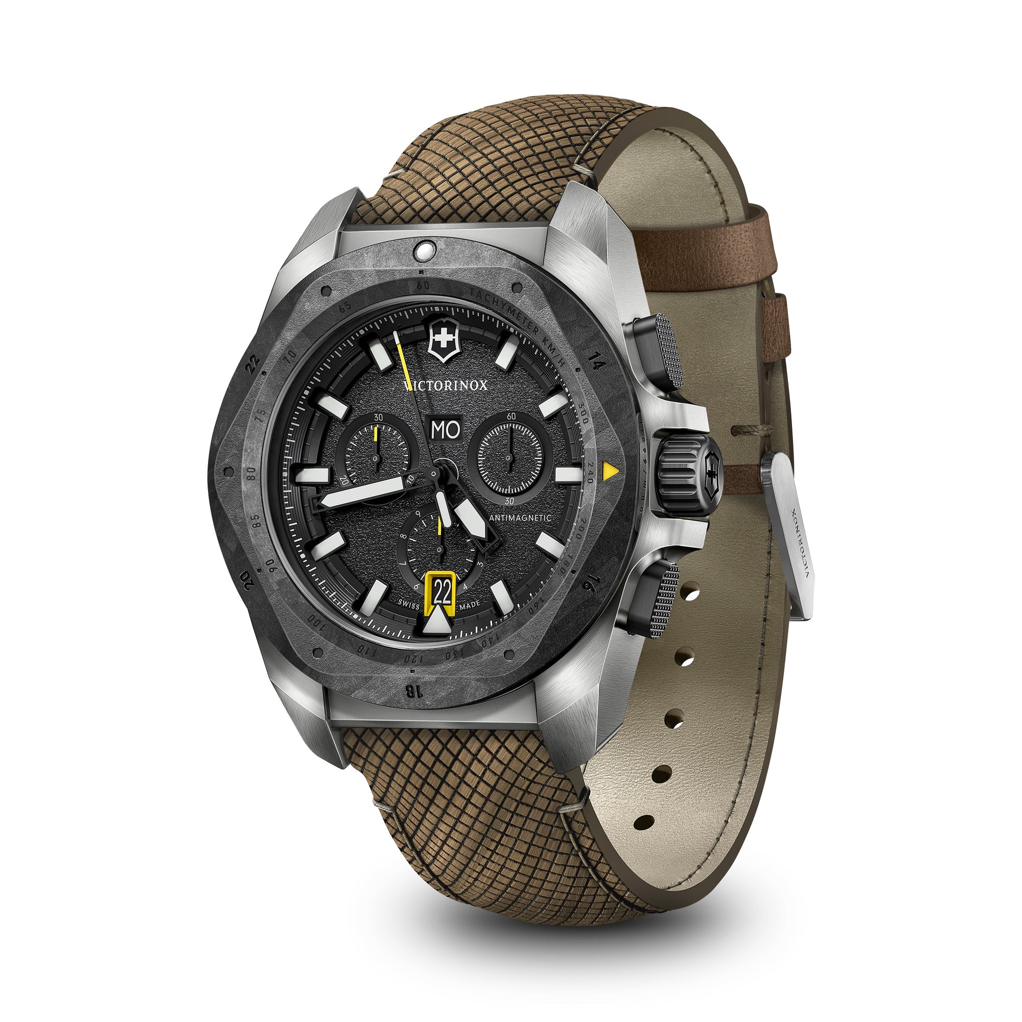 Victorinox I.N.O.X  Chrono Watch - Titanium Case - Brown Structured Strap & Rubber Strap