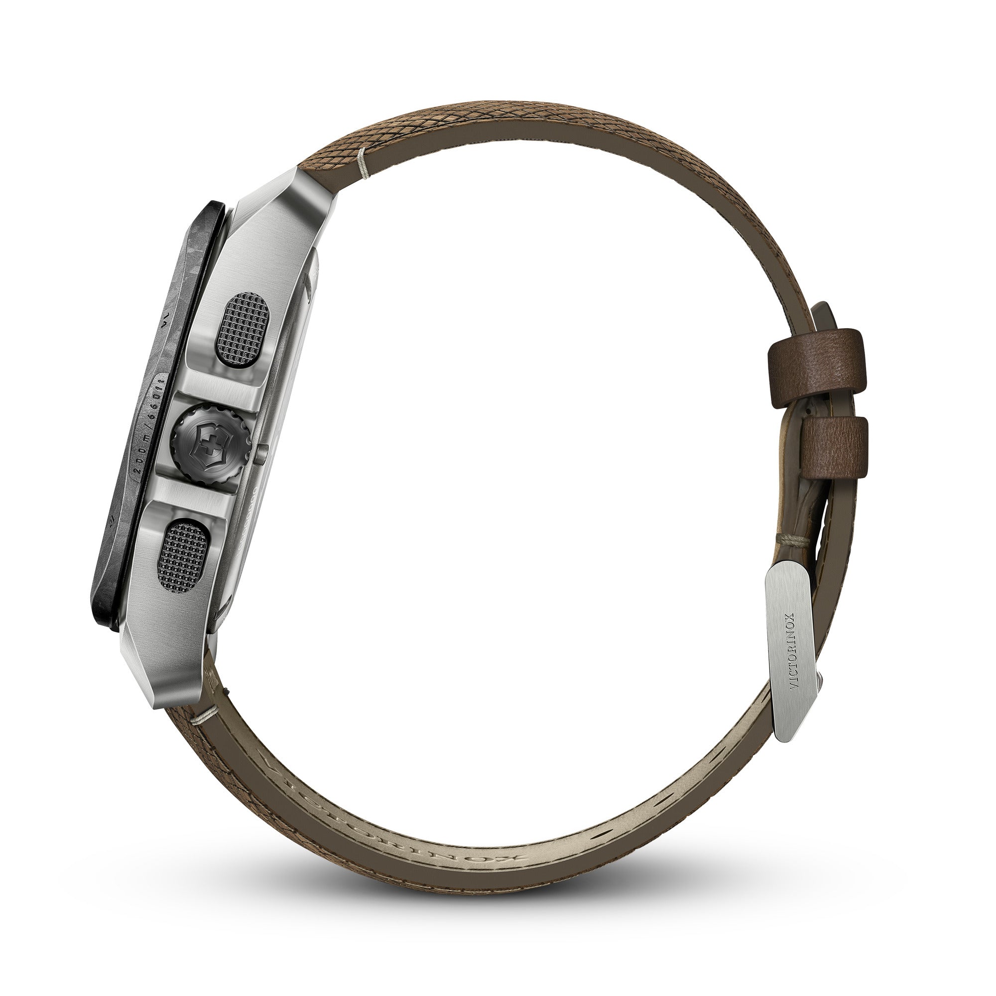 Victorinox I.N.O.X  Chrono Watch - Titanium Case - Brown Structured Strap & Rubber Strap