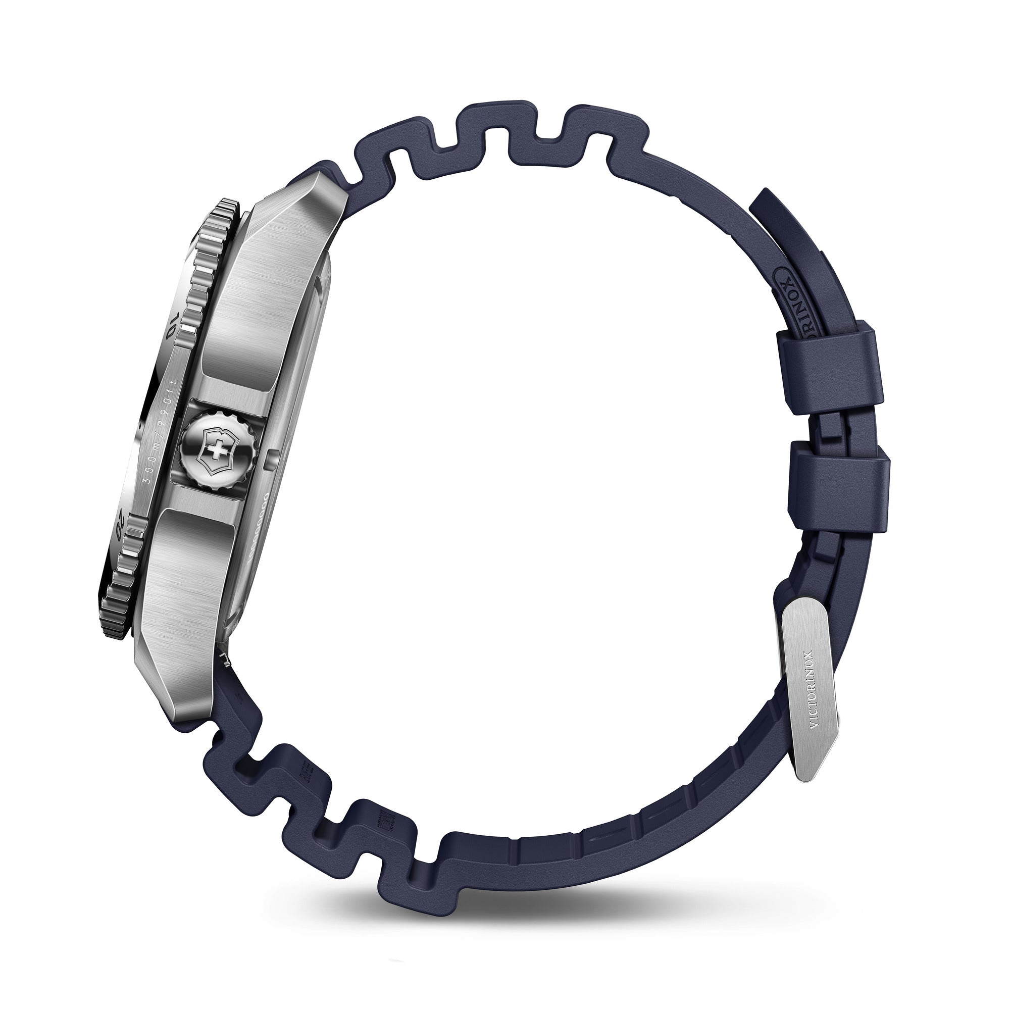 Victorinox Dive Pro Watch - Silver/Blue - Blue Rubber Strap