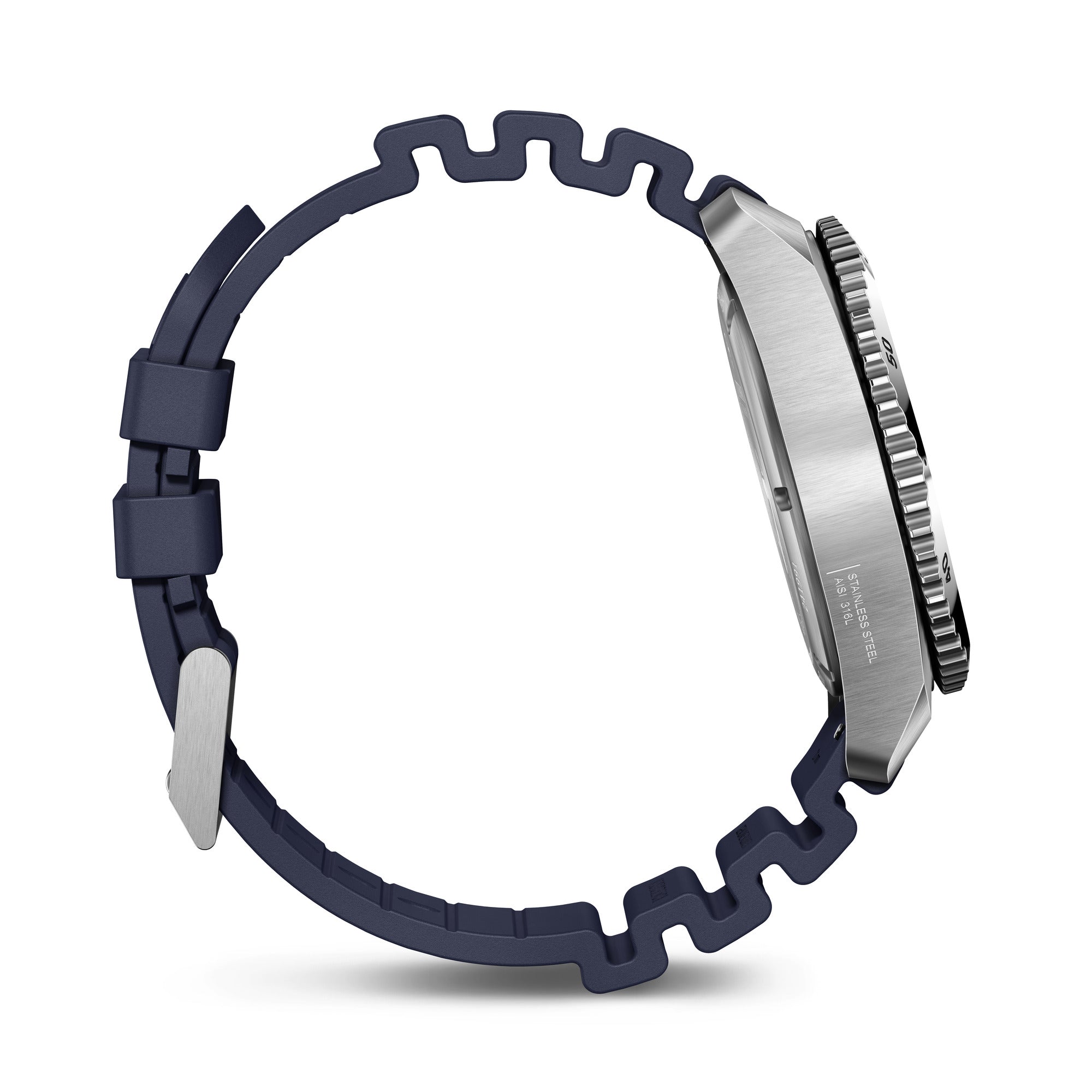 Victorinox Dive Pro Watch - Silver/Blue - Blue Rubber Strap