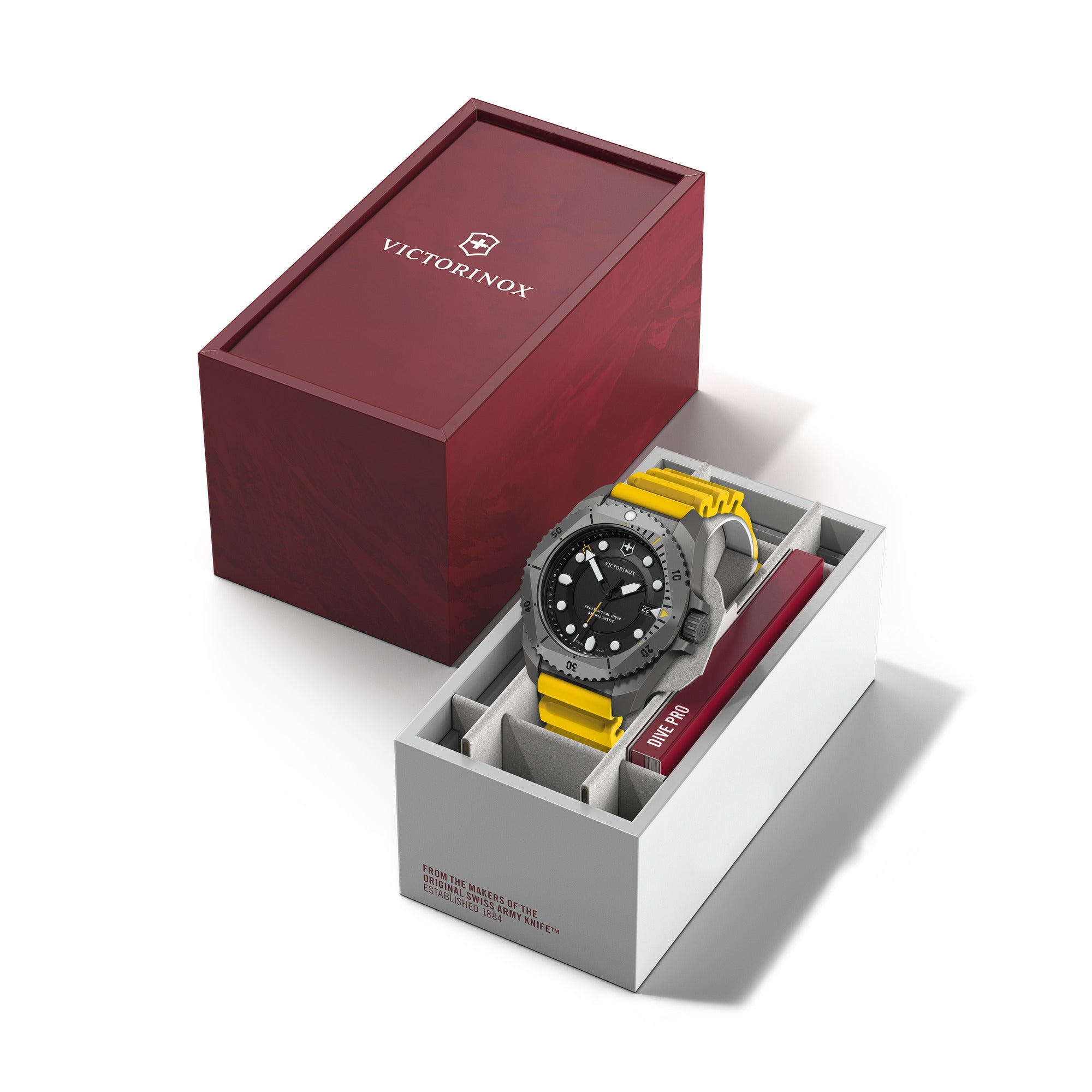 Victorinox Dive Pro Watch - Grey/Black - Yellow Rubber Strap