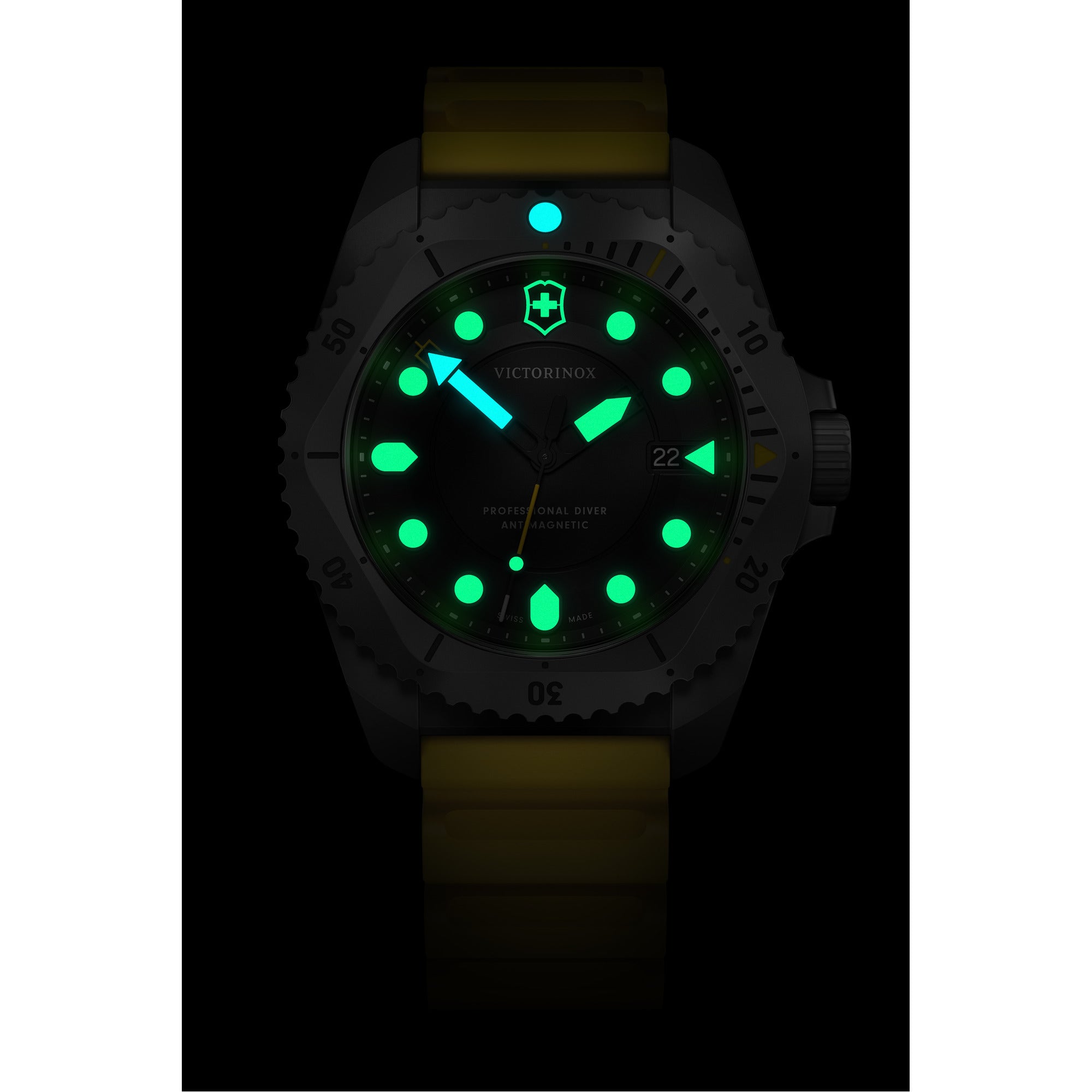Victorinox Dive Pro Watch - Grey/Black - Yellow Rubber Strap
