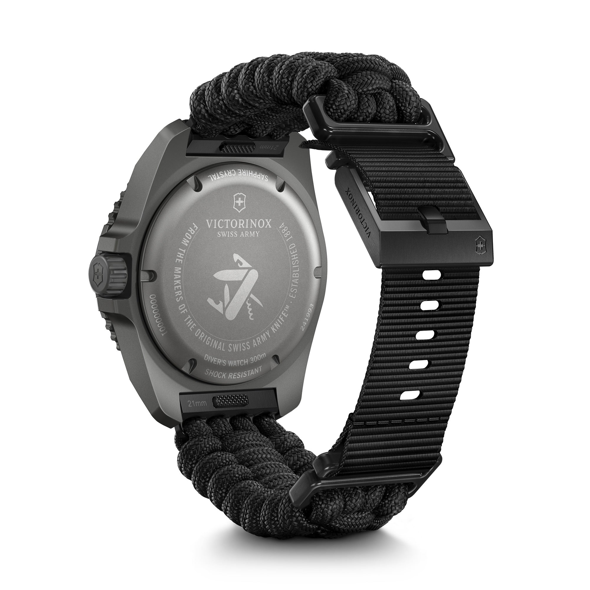 Victorinox Dive Pro Watch - Grey/Black - Black Paracord Strap