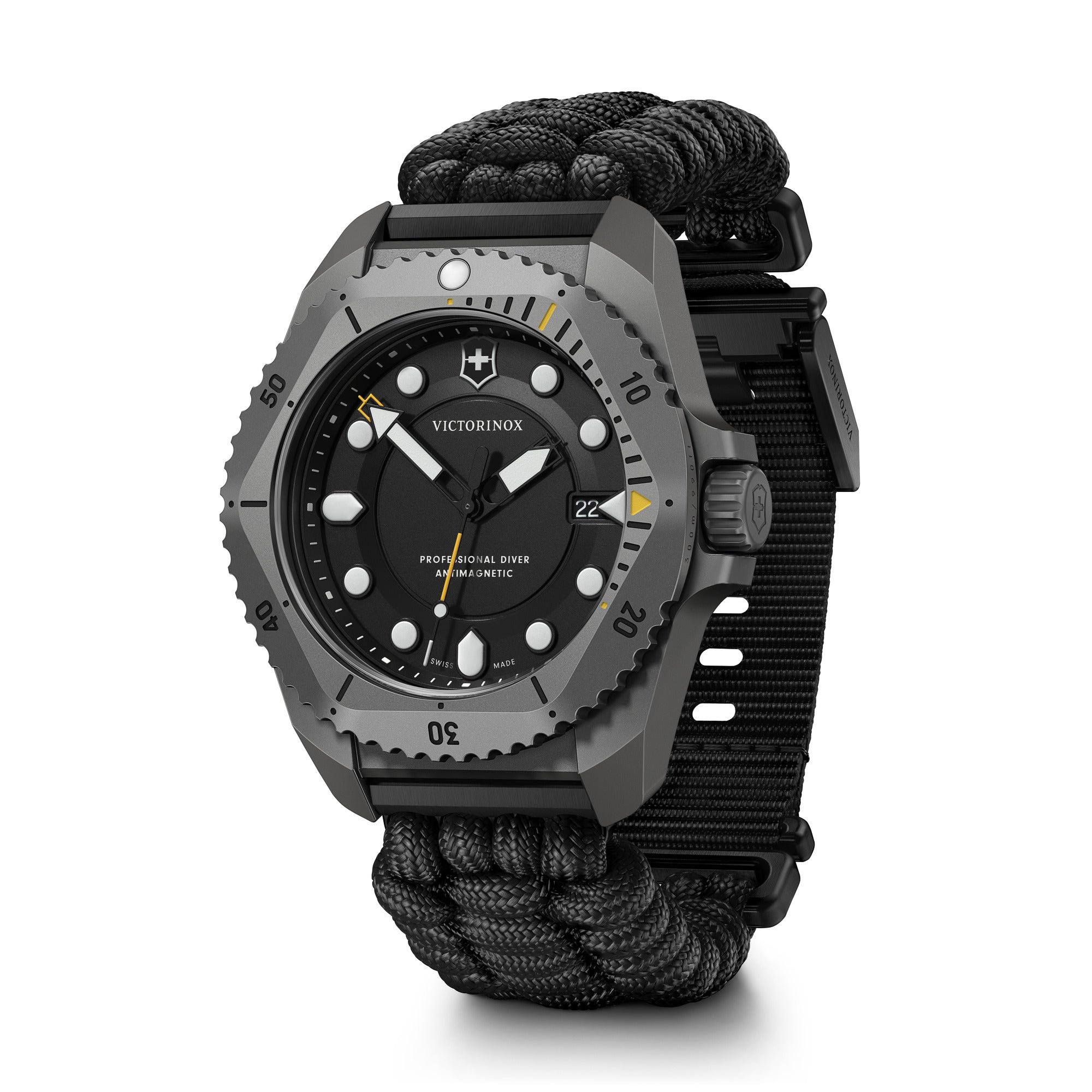Victorinox Dive Pro Watch - Grey/Black - Black Paracord Strap