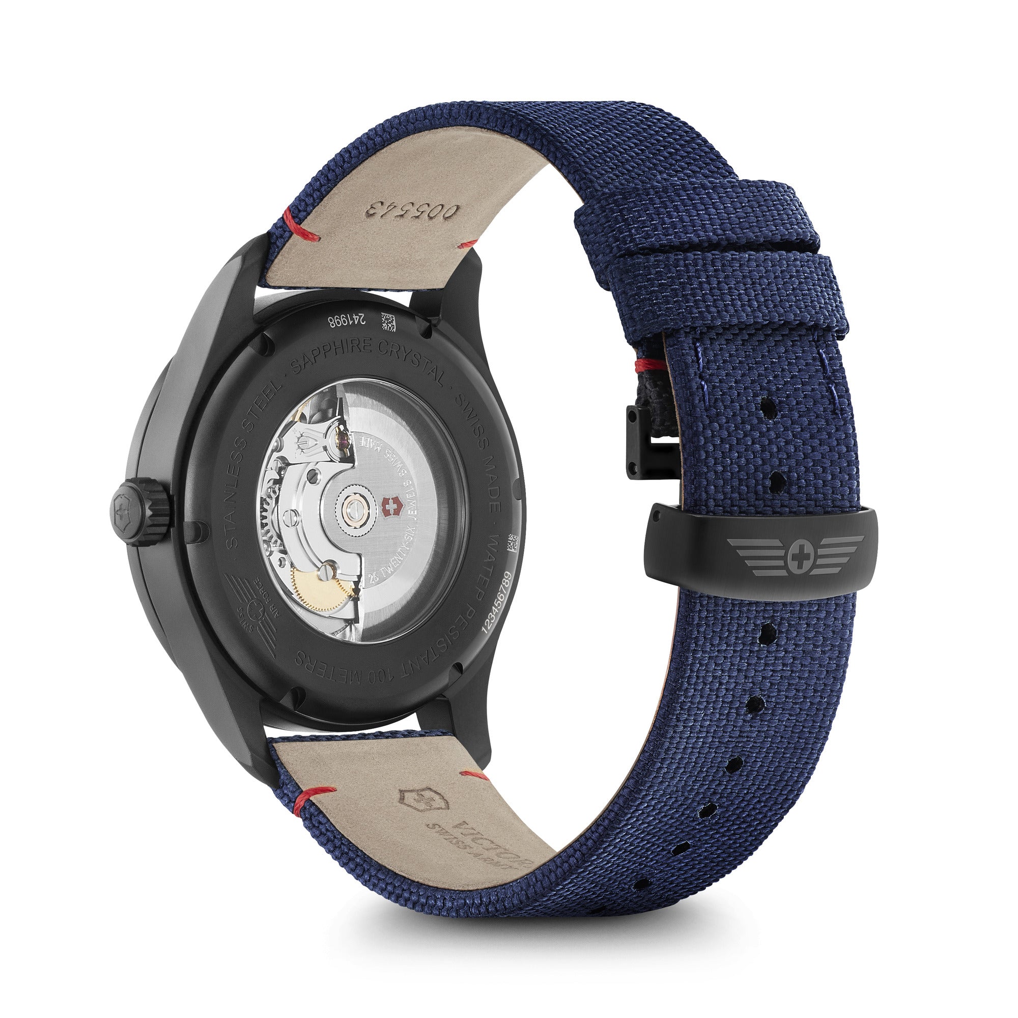 Victorinox Airboss Mechanical Watch - Blue - Blue Nylon Strap