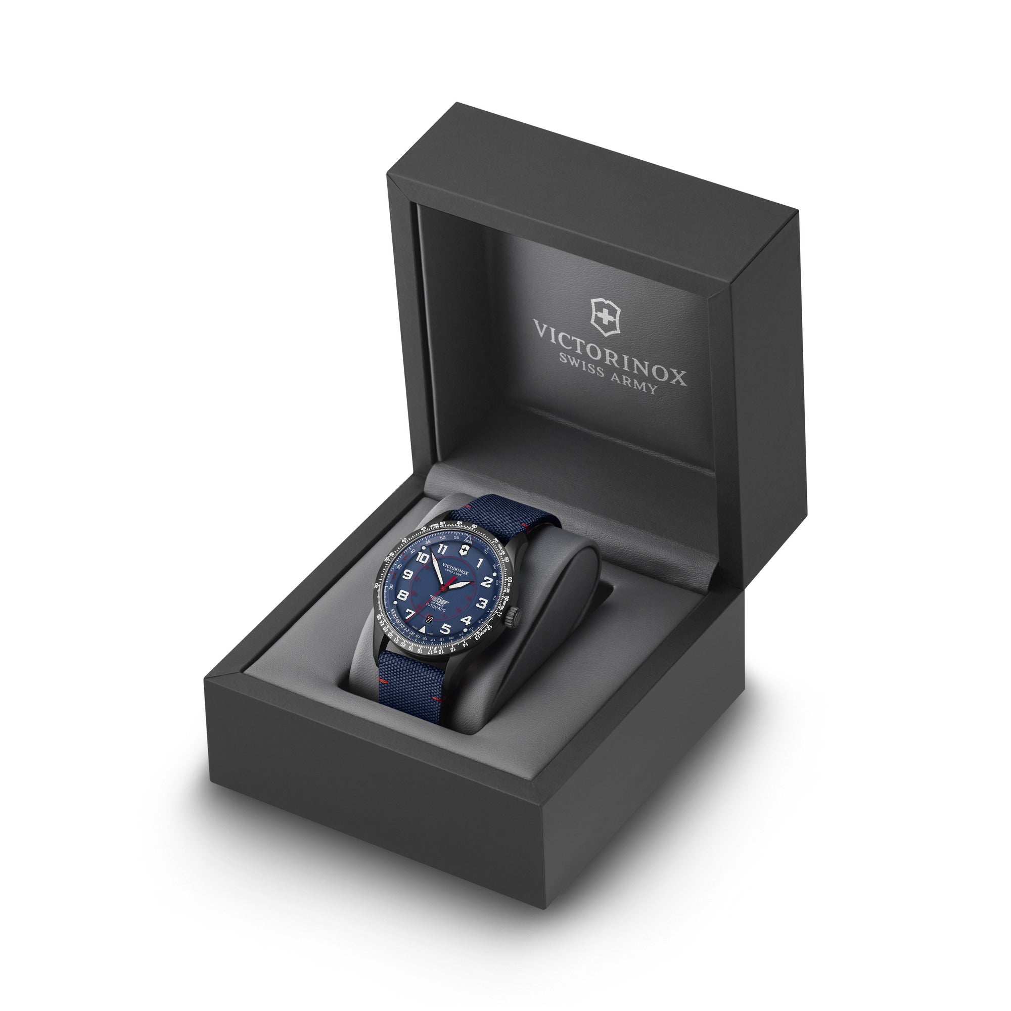 Victorinox Airboss Mechanical Watch - Blue - Blue Nylon Strap