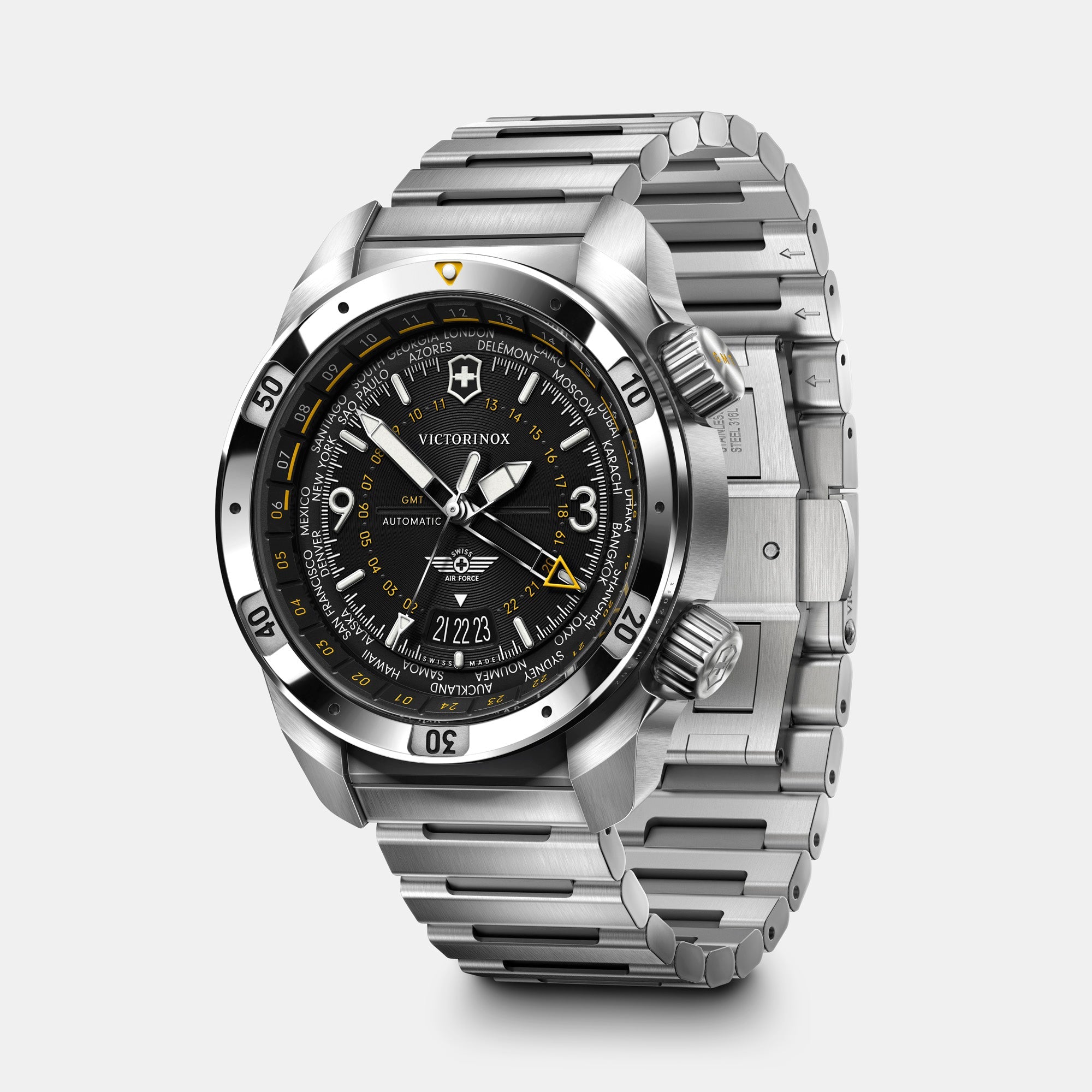 Victorinox Air Pro Automatic 43mm Black Dial Bracelet