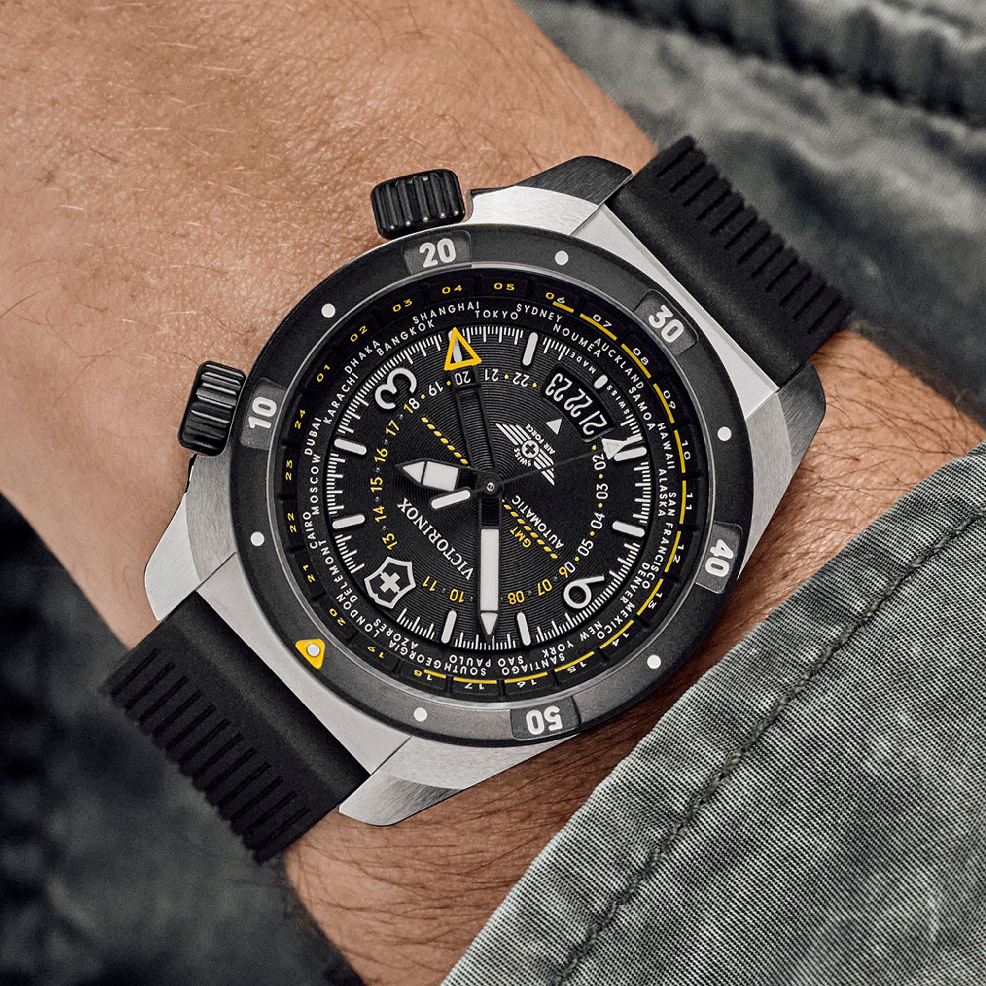 Victorinox Air Pro Automatic 43mm Black Dial & Strap