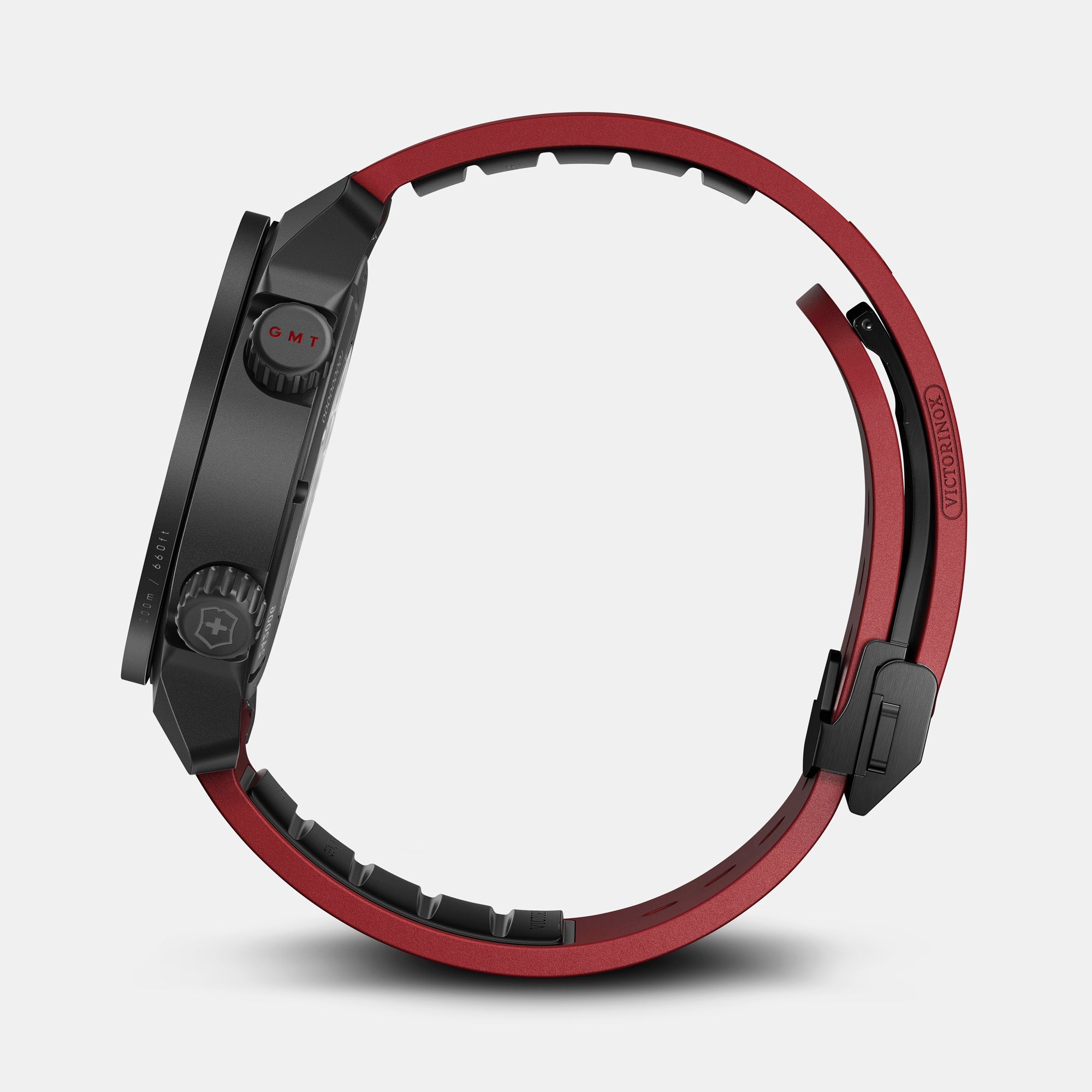 Victorinox Air Pro Automatic 43mm Black Dial Red Strap