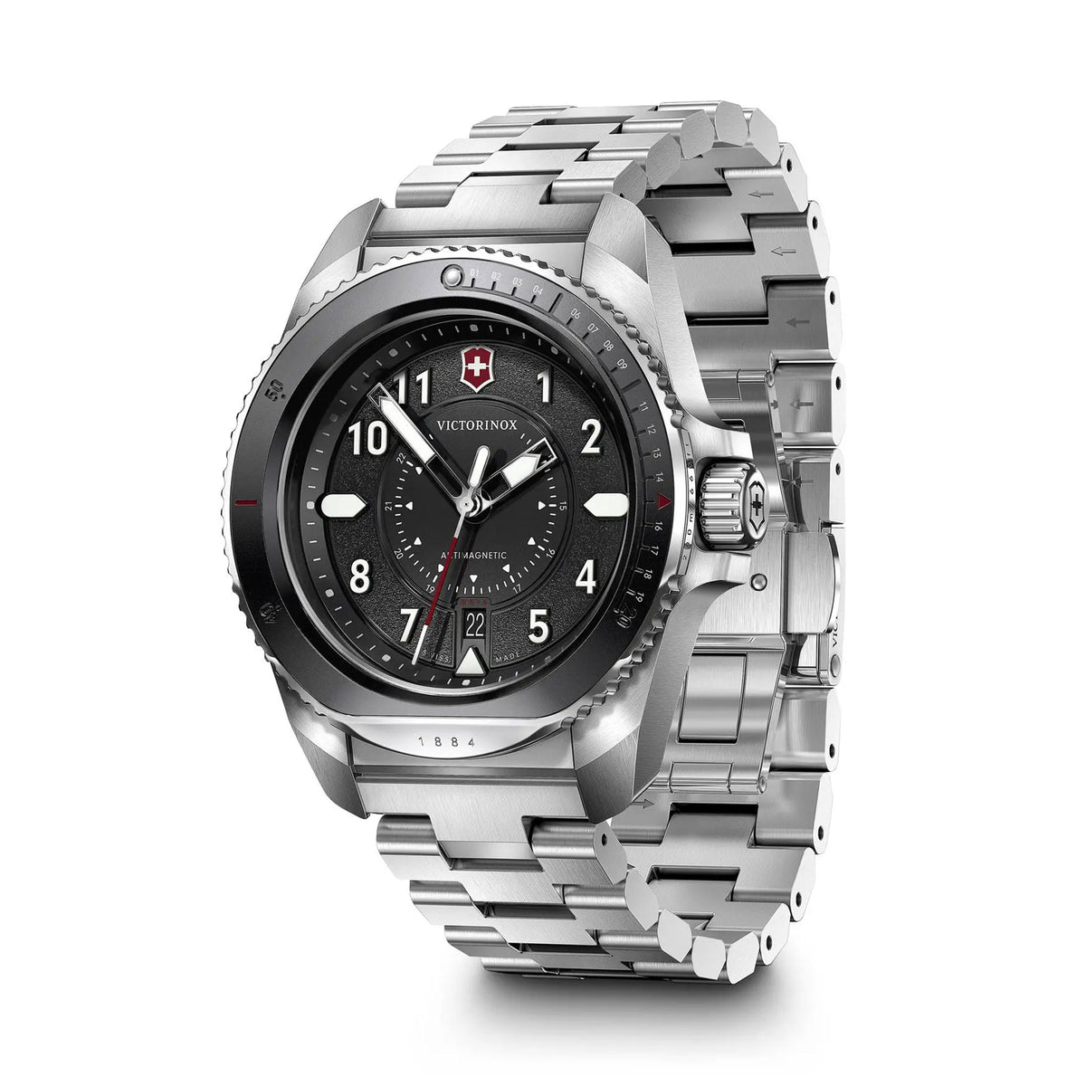 Victorinox Journey 1884 Black Dial on Bracelet