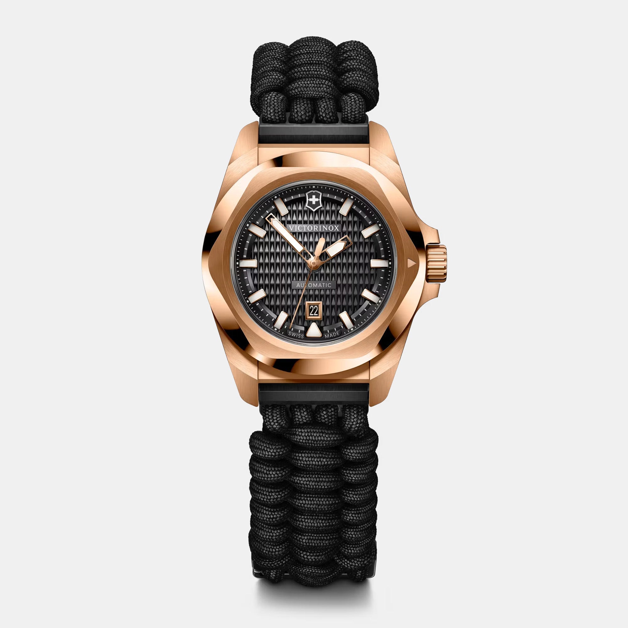 Victorinox I.N.O.X. Small Automatic 32 Black Paracord Str- Black Dial
