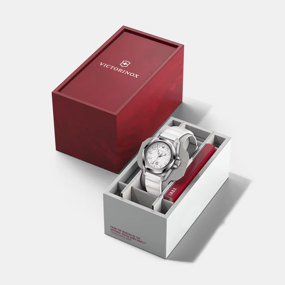 Victorinox I.N.O.X. Small Automatic 32mm White Dial on White Rubber Strap