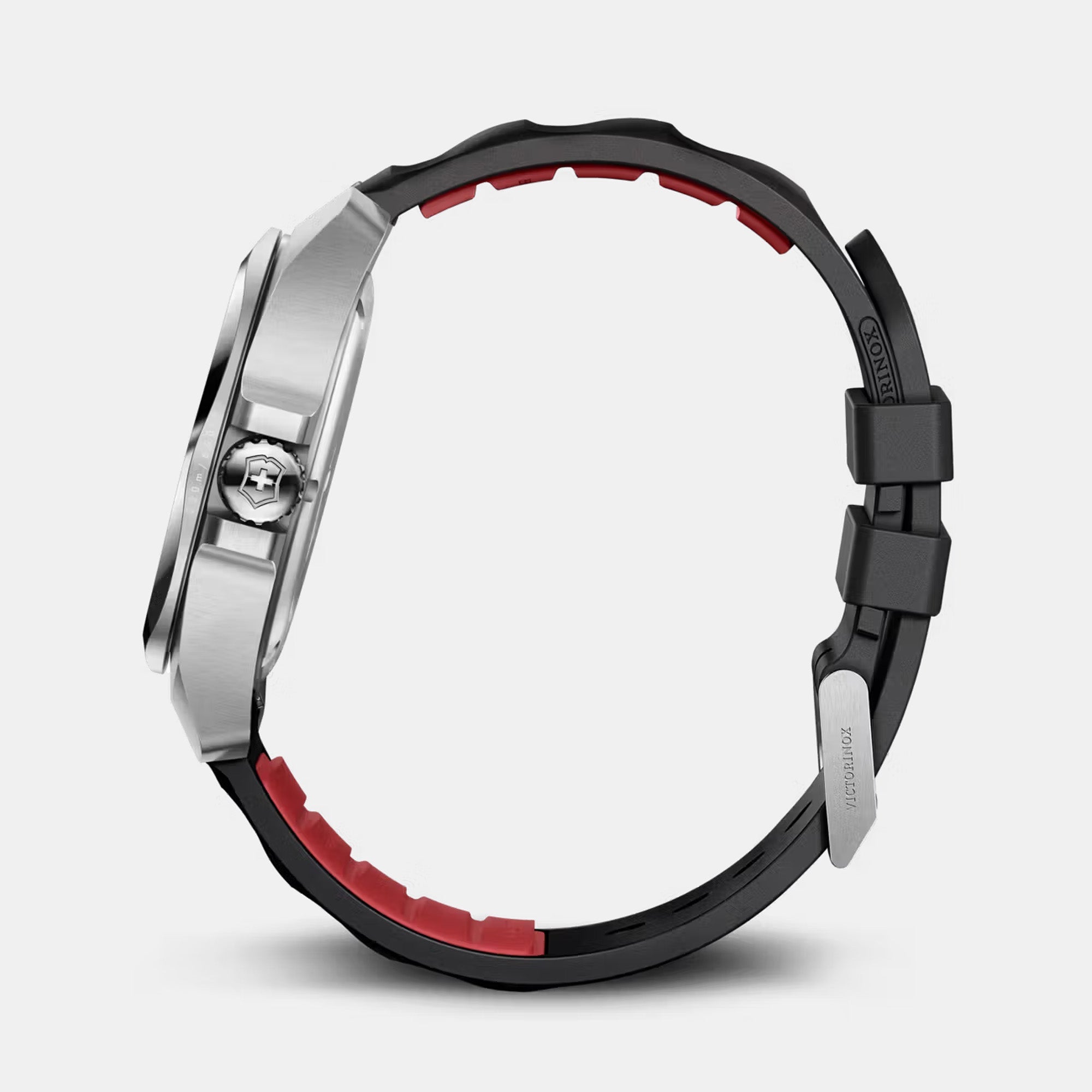 Victorinox I.N.O.X. 41mm Black Rubber Strap - Black Dial