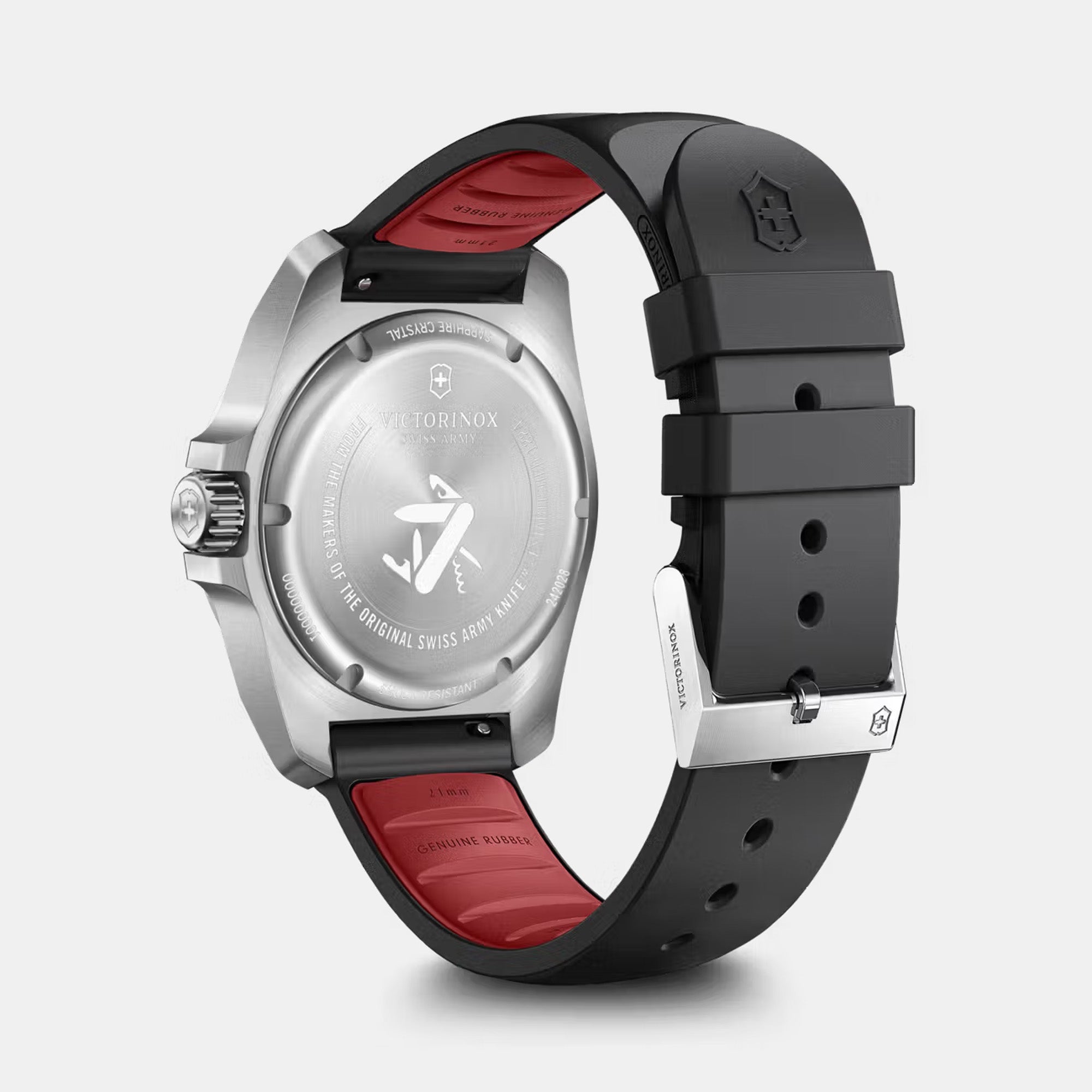 Victorinox I.N.O.X. 41mm Black Rubber Strap - Black Dial