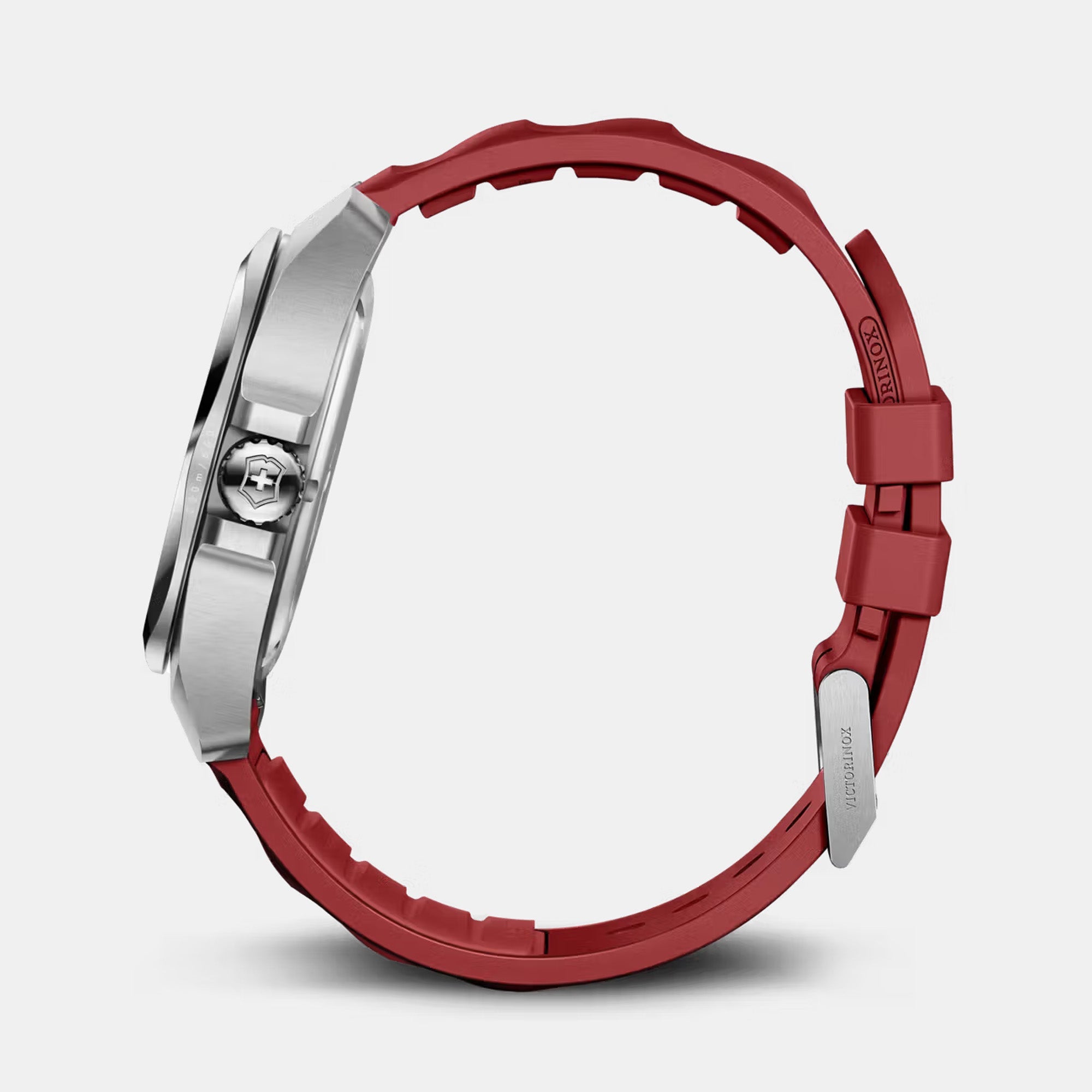 Victorinox I.N.O.X. 41mm Red Rubber Strap - Red Dial