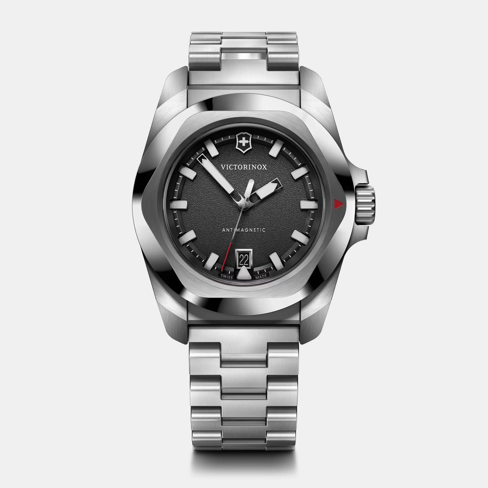 Victorinox I.N.O.X. 41mm Stainless Steel Bracelet - Black Dial