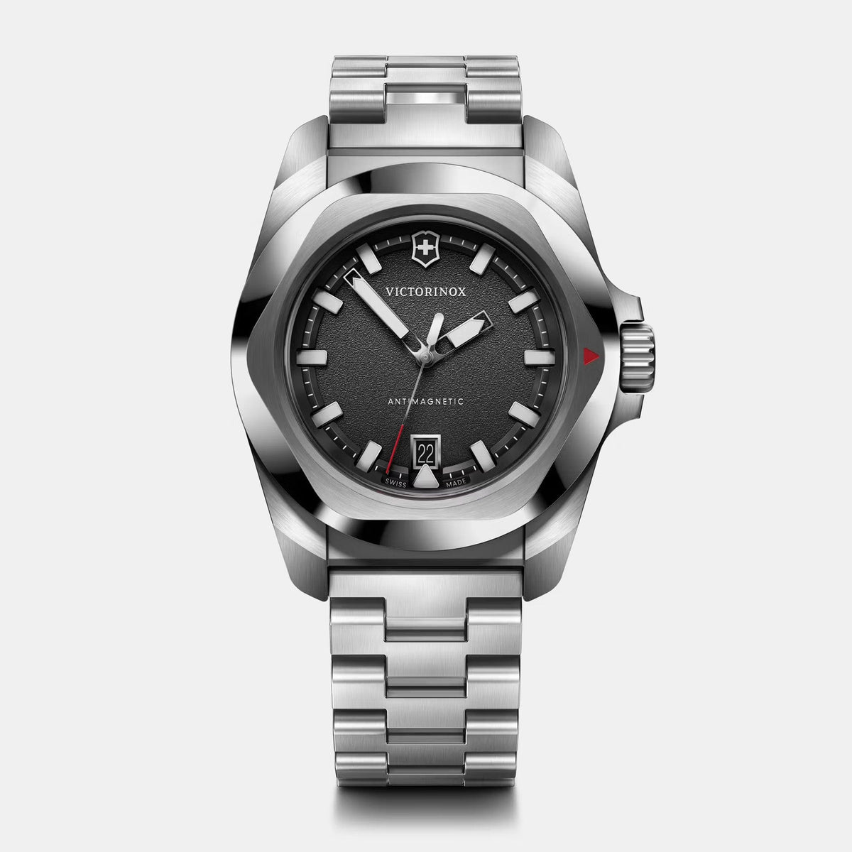 Victorinox I.N.O.X. 41mm Black Dial on Stainless Steel Bracelet
