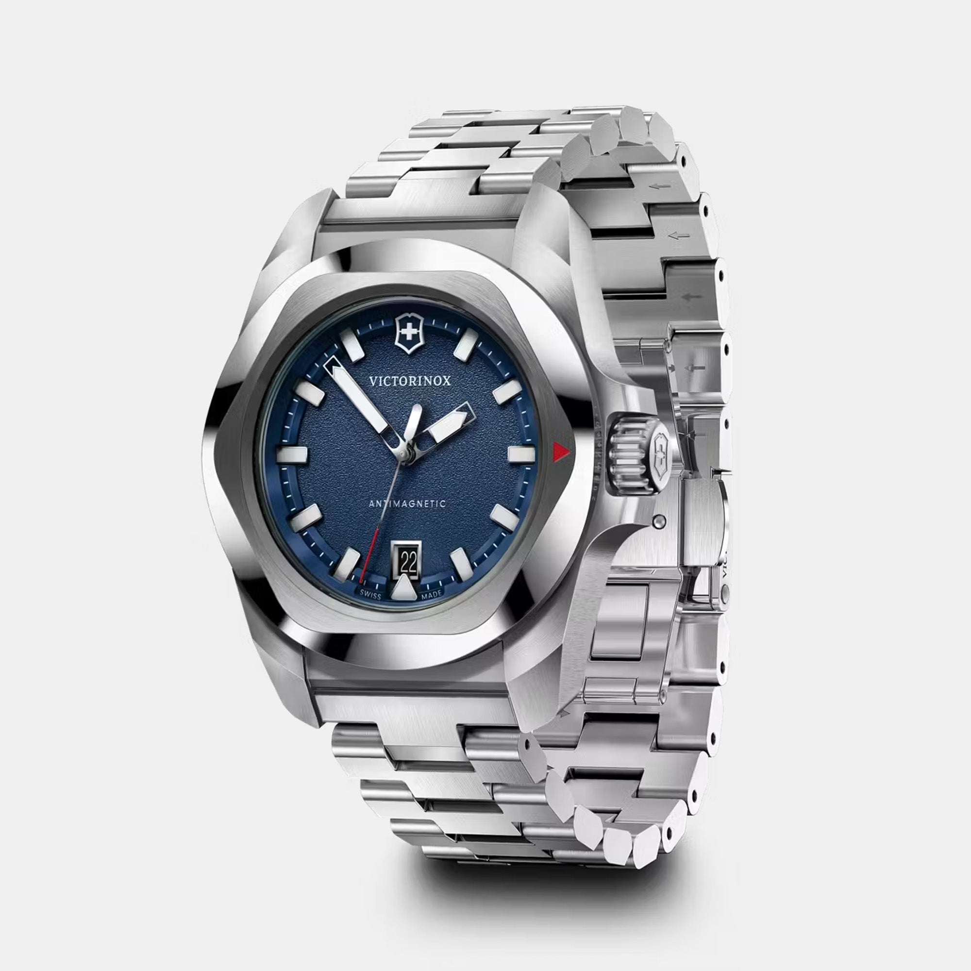 Victorinox I.N.O.X. 41mm Stainless Steel Bracelet - Blue Dial