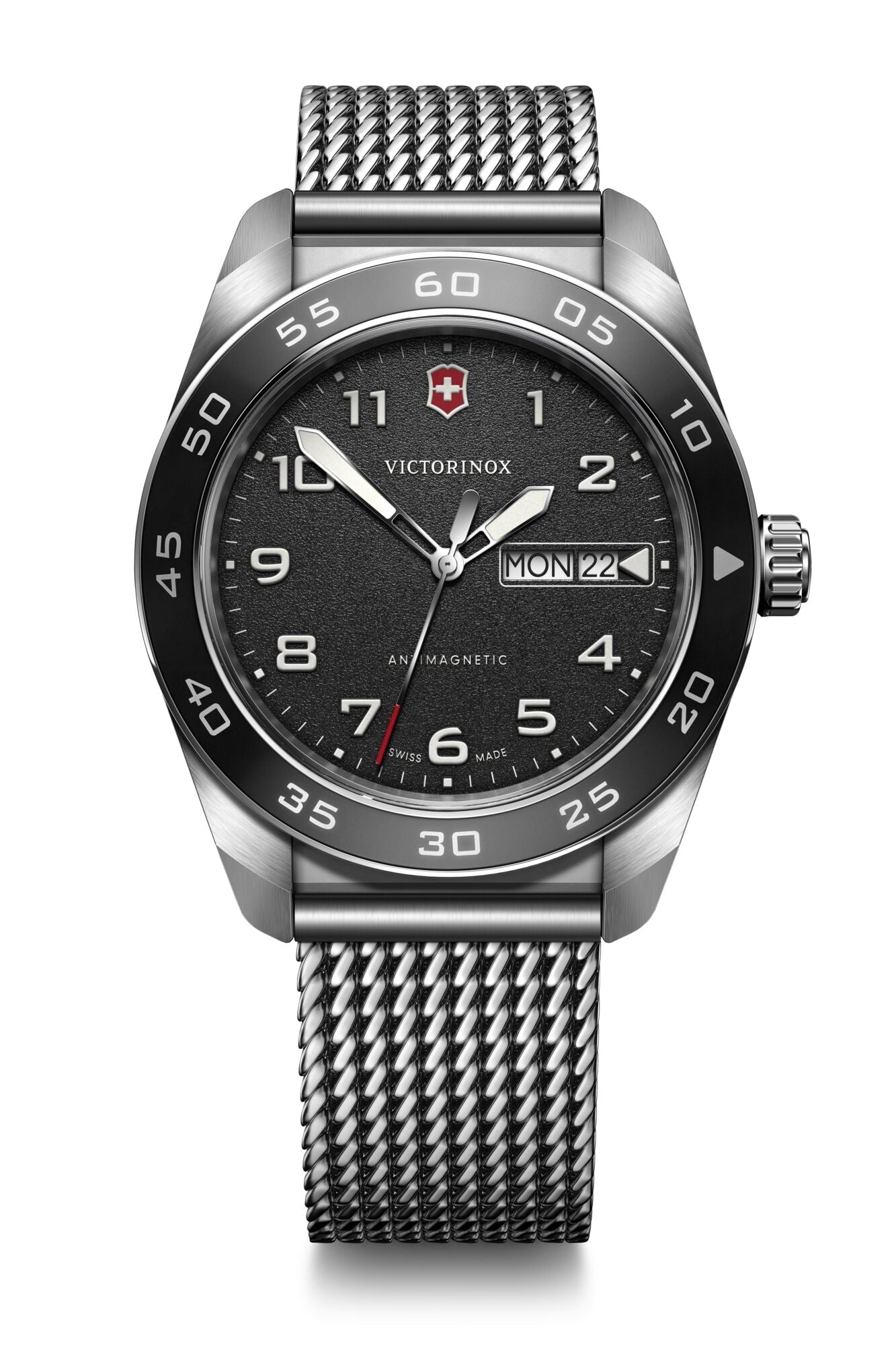 Victorinox Swiss Army 42mm Stainless Steel Bracelet - Black Dial