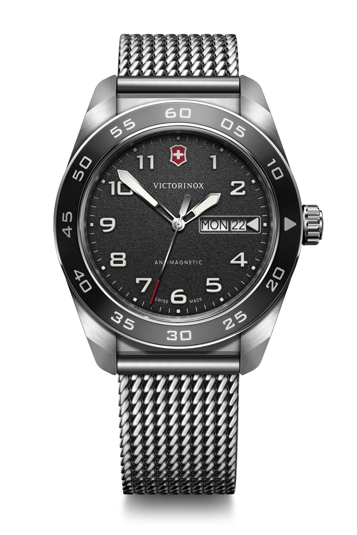Victorinox Swiss Army Black Dial on Stainless Steel Bracelet