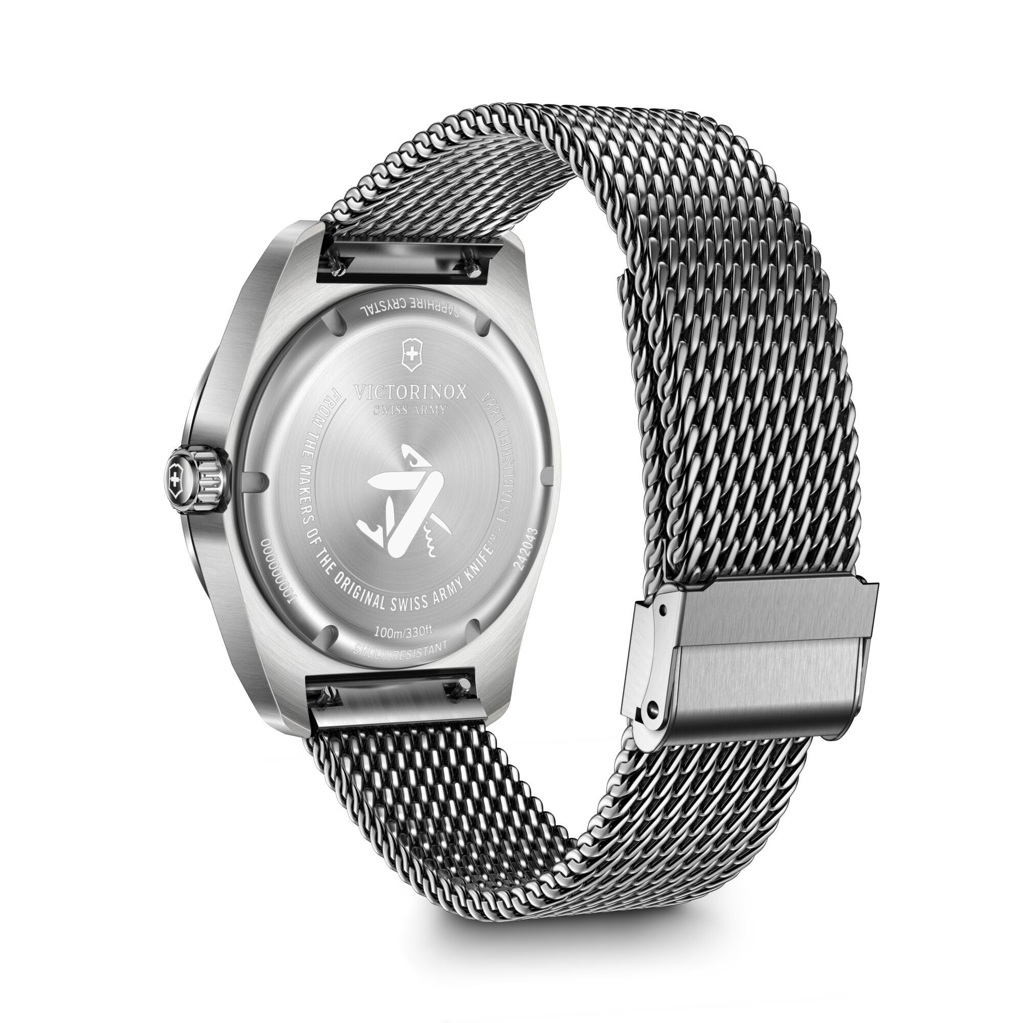 Victorinox Swiss Army 42mm Stainless Steel Bracelet - Black Dial