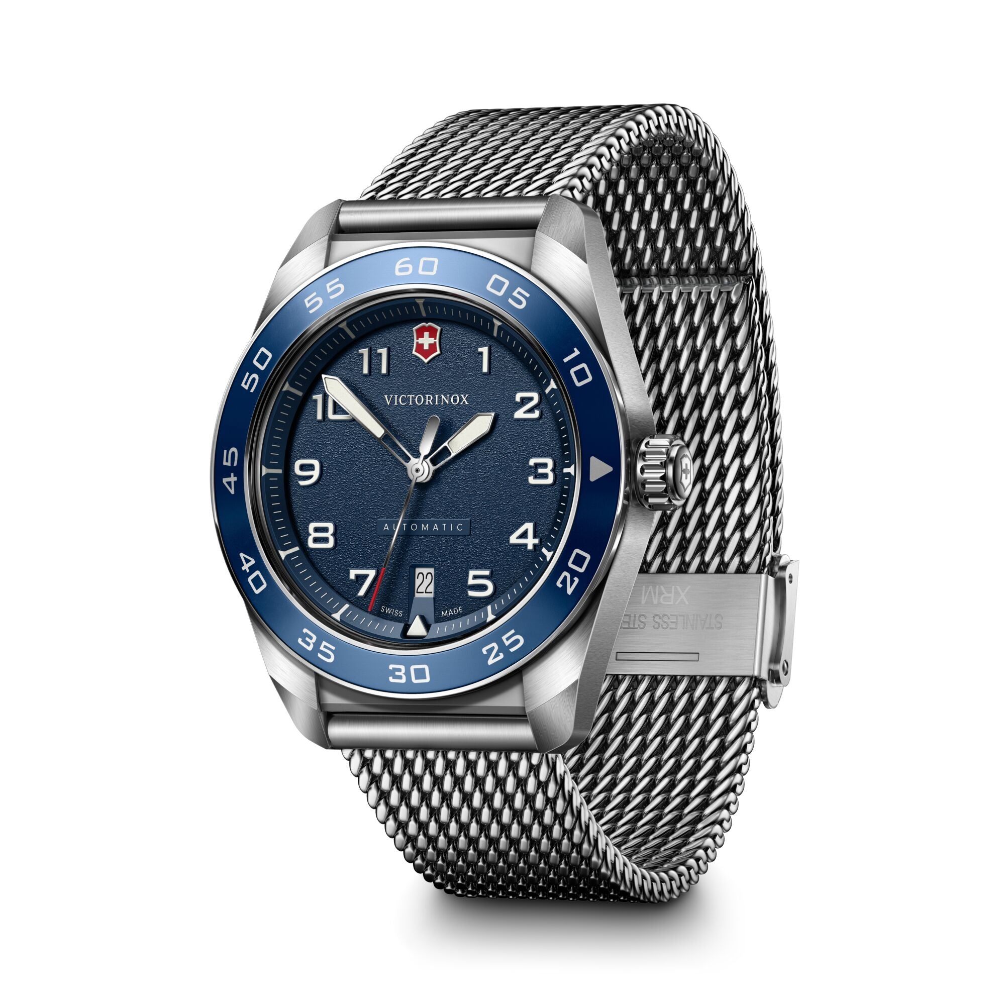 Victorinox Swiss Army Automatic 42mm Stainless Steel Bracelet - Blue Dial