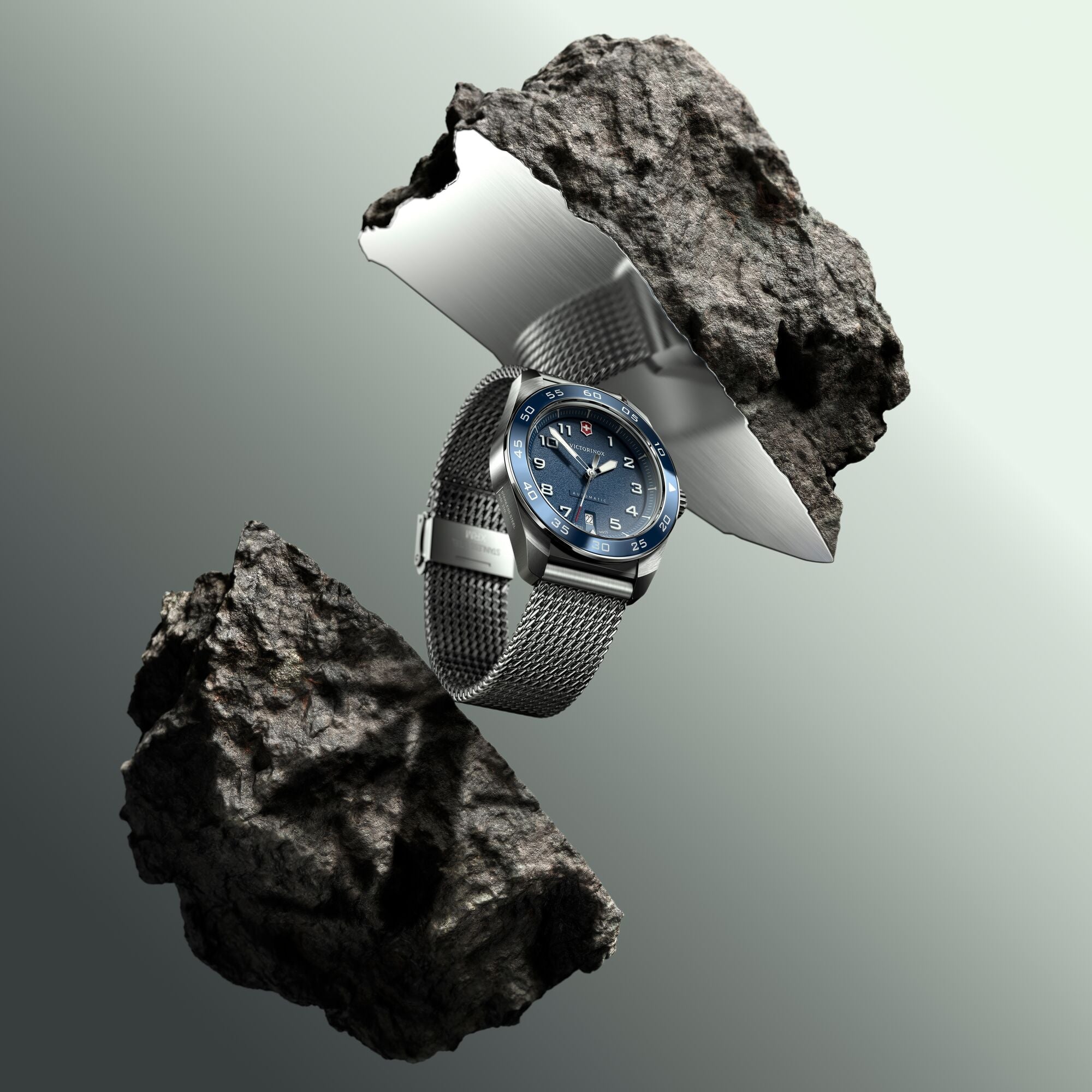 Victorinox Swiss Army Automatic 42mm Stainless Steel Bracelet - Blue Dial