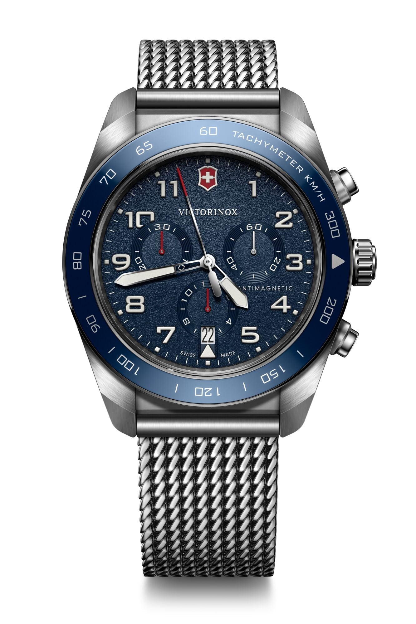 Victorinox Swiss Army Chrono 42mm Stainless Steel Bracelet - Blue Dial