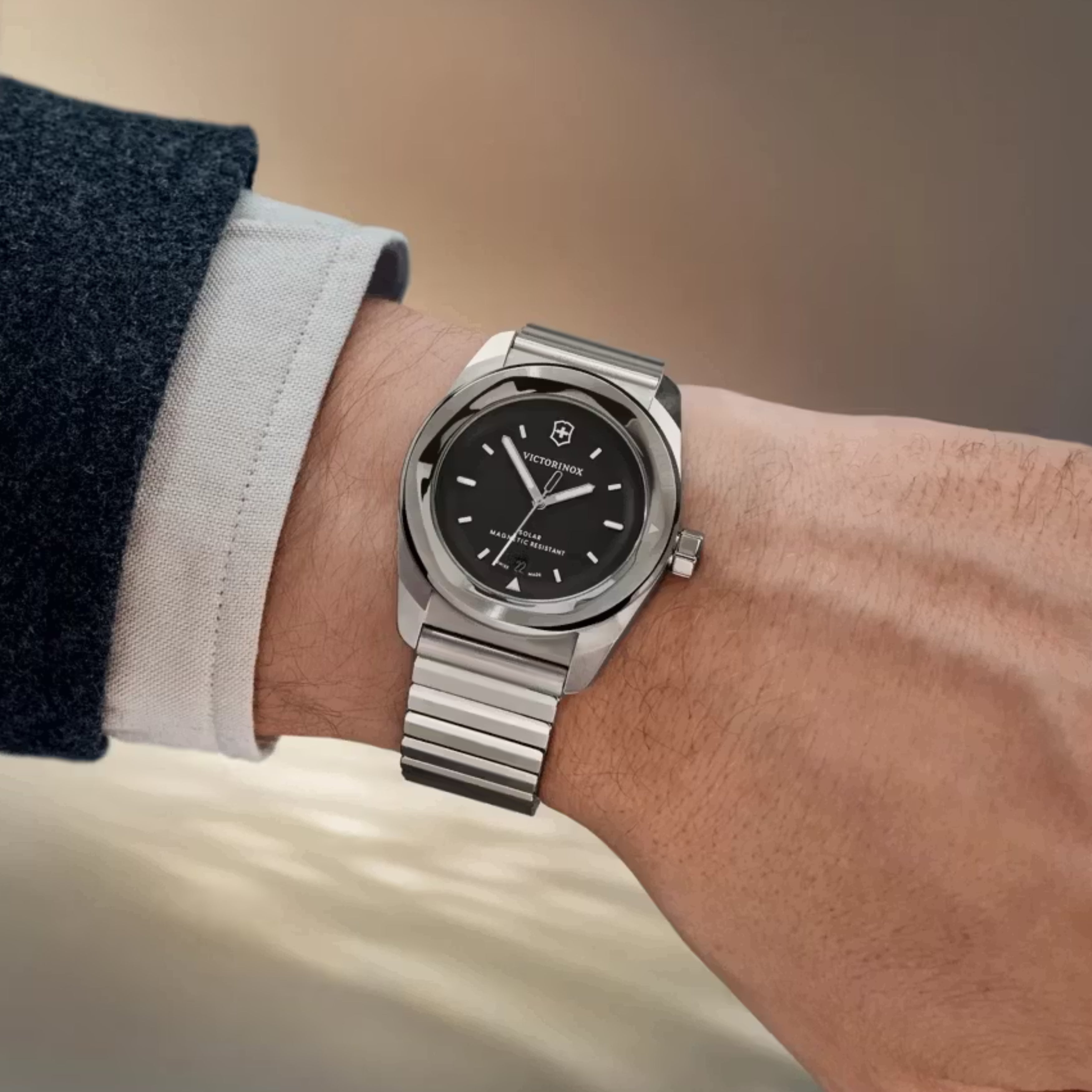 Victorinox Concept One Solar Black Dial on Stainless Steel Bracelet