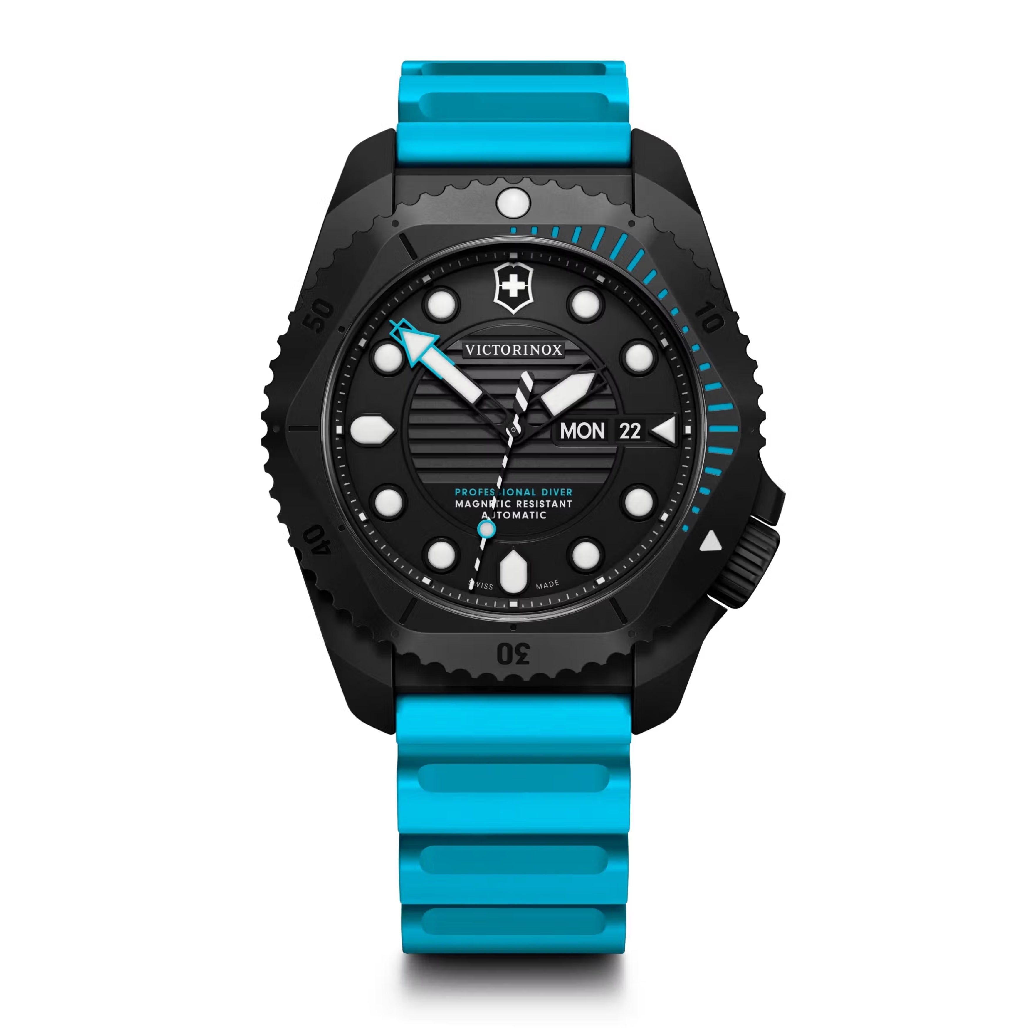 Victorinox Dive Pro Automatic Black Dial on Blue Rubber Strap