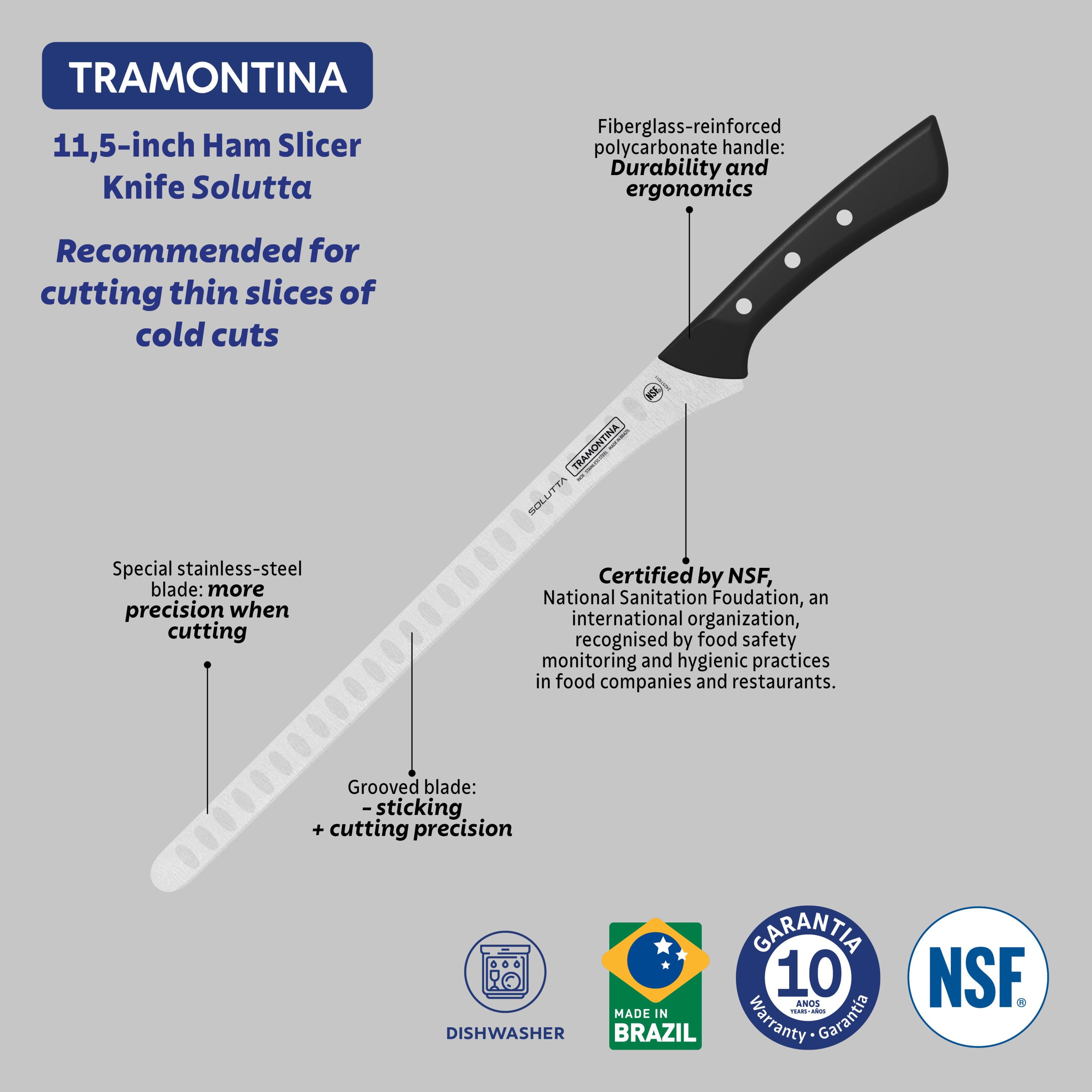 Tramontina Solutta Ham Knife - 29cm