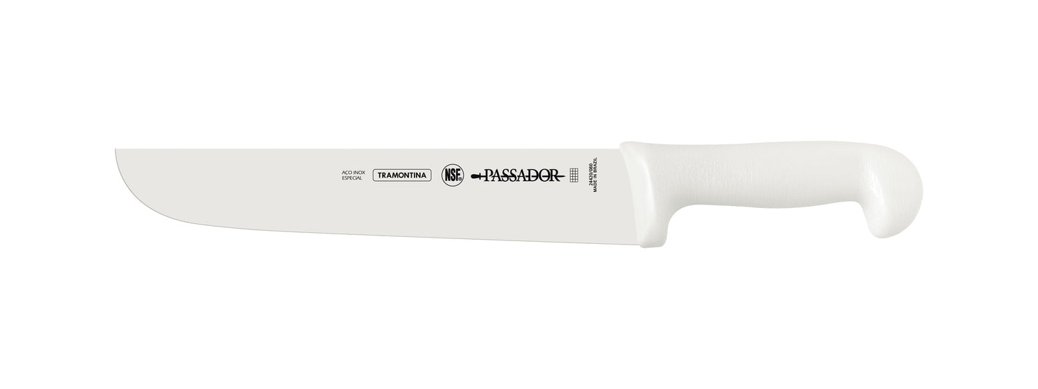 Tramontina Professional Carving Knife With Stainless Steel Blade & White Polypropylene Handle 25.4cm
