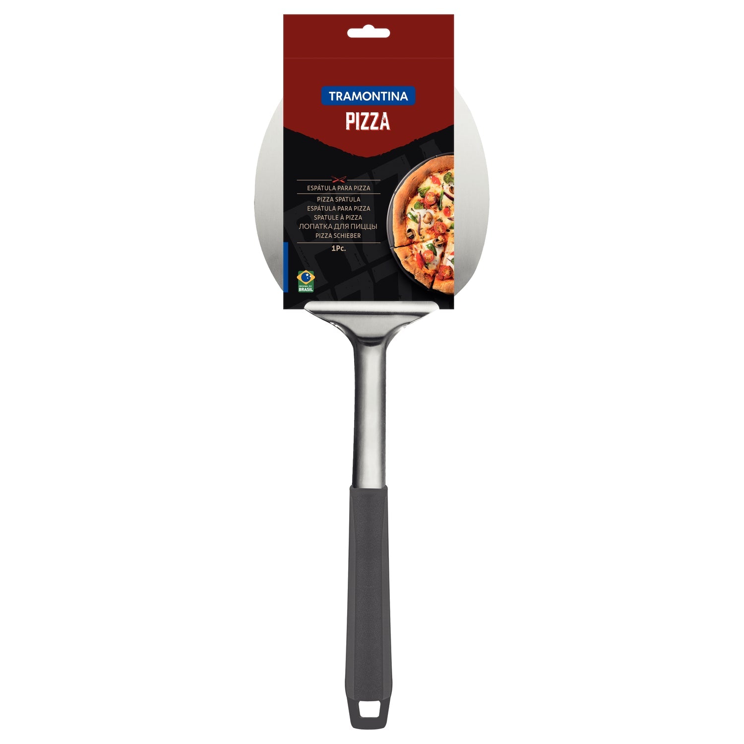 Tramontina Pizza Spatula With Stainless-Steel Blade & Grey Polypropylene Handle
