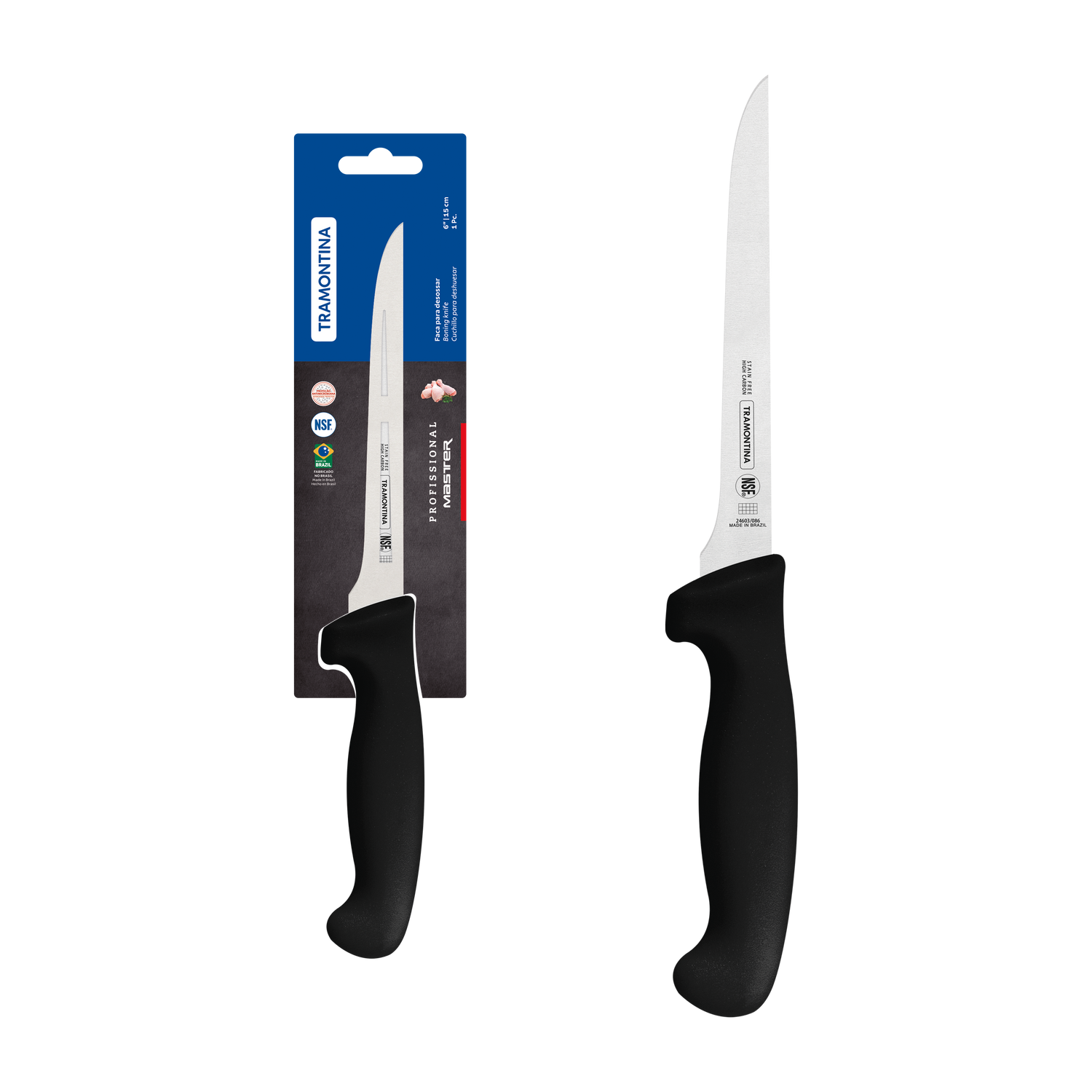 Tramontina Professional Master Black Boning Knife - 15cm (24603-106)