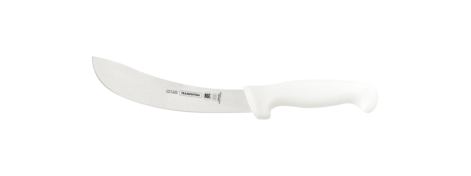 Tramontina Professional Leather & Bleeding Knife With Stainless-Steel Blade & White Polypropylene Handle 18cm