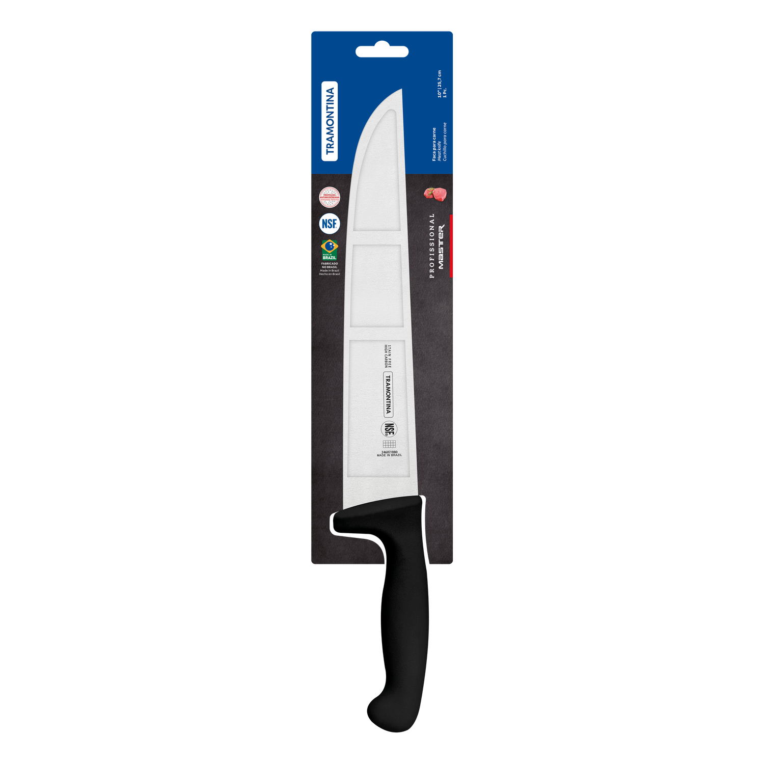 Tramontina Professional Master Black Meat Knife - 25.4cm (24607-100)