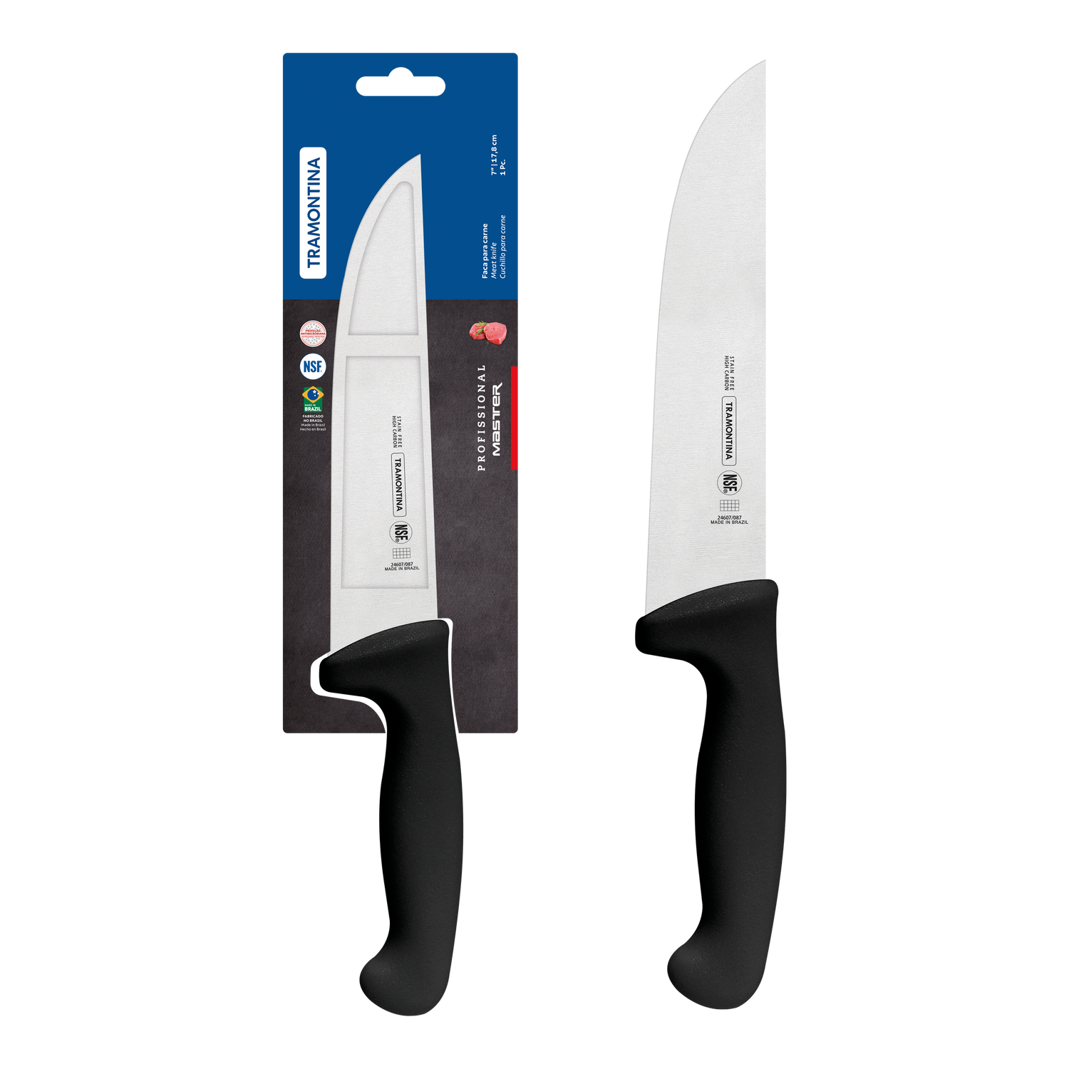 Tramontina Professional Master Black Meat Knife - 18cm