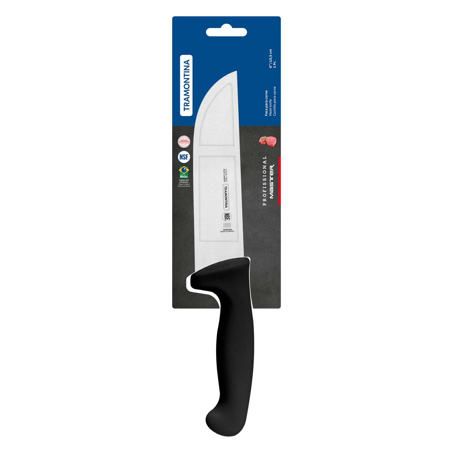 Tramontina Professional Master Black Butcher Knife - 15cm