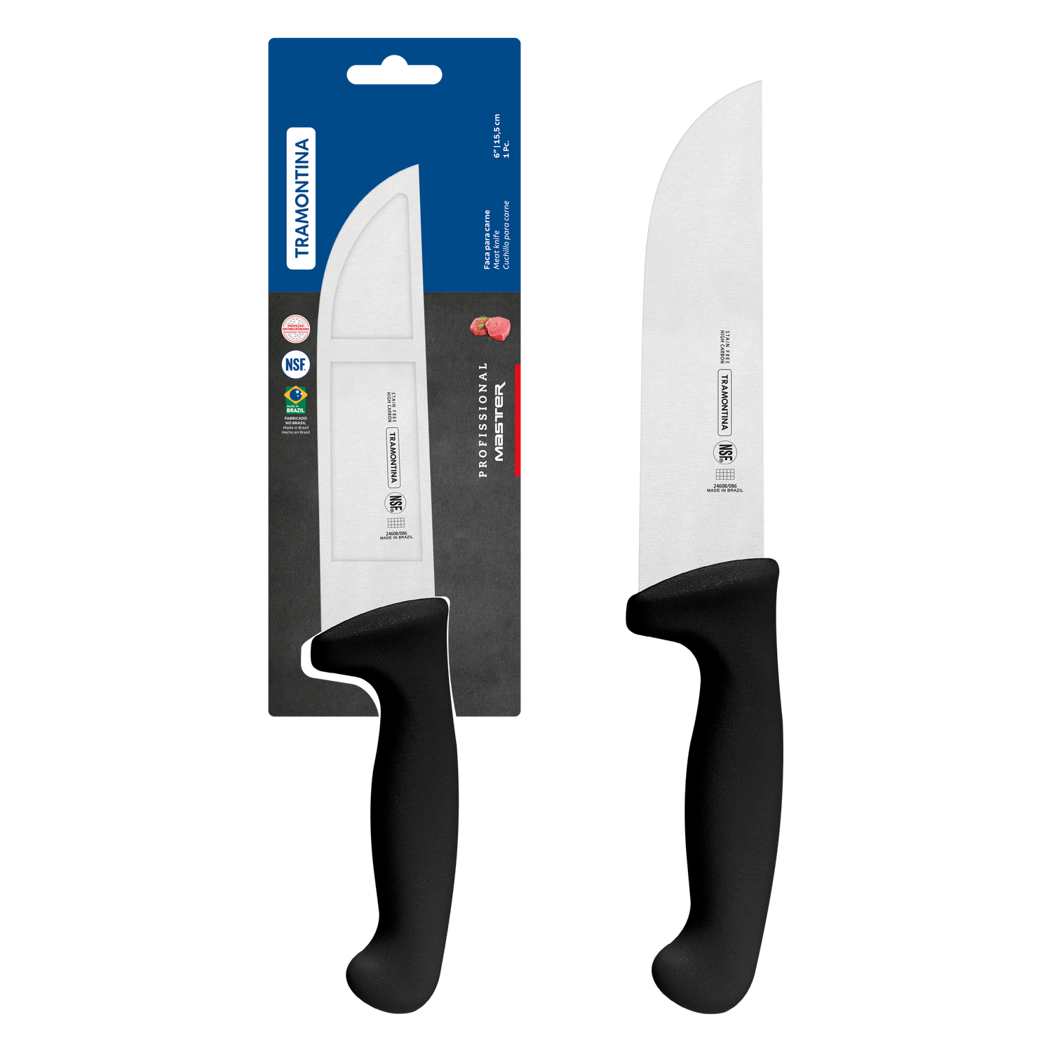 Tramontina Professional Master Black Butcher Knife - 15cm