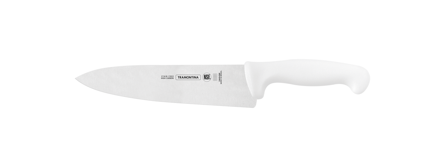 Tramontina Professional 20cm Meat Knife With Stainless-Steel Blade & White Polypropylene Handle