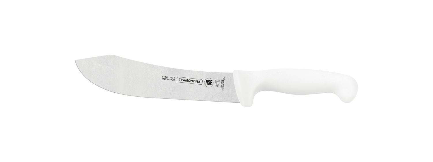 Tramontina Professional 20cm Meat Knife With Stainless-Steel Blade & White Polypropylene Handle (24611-088)