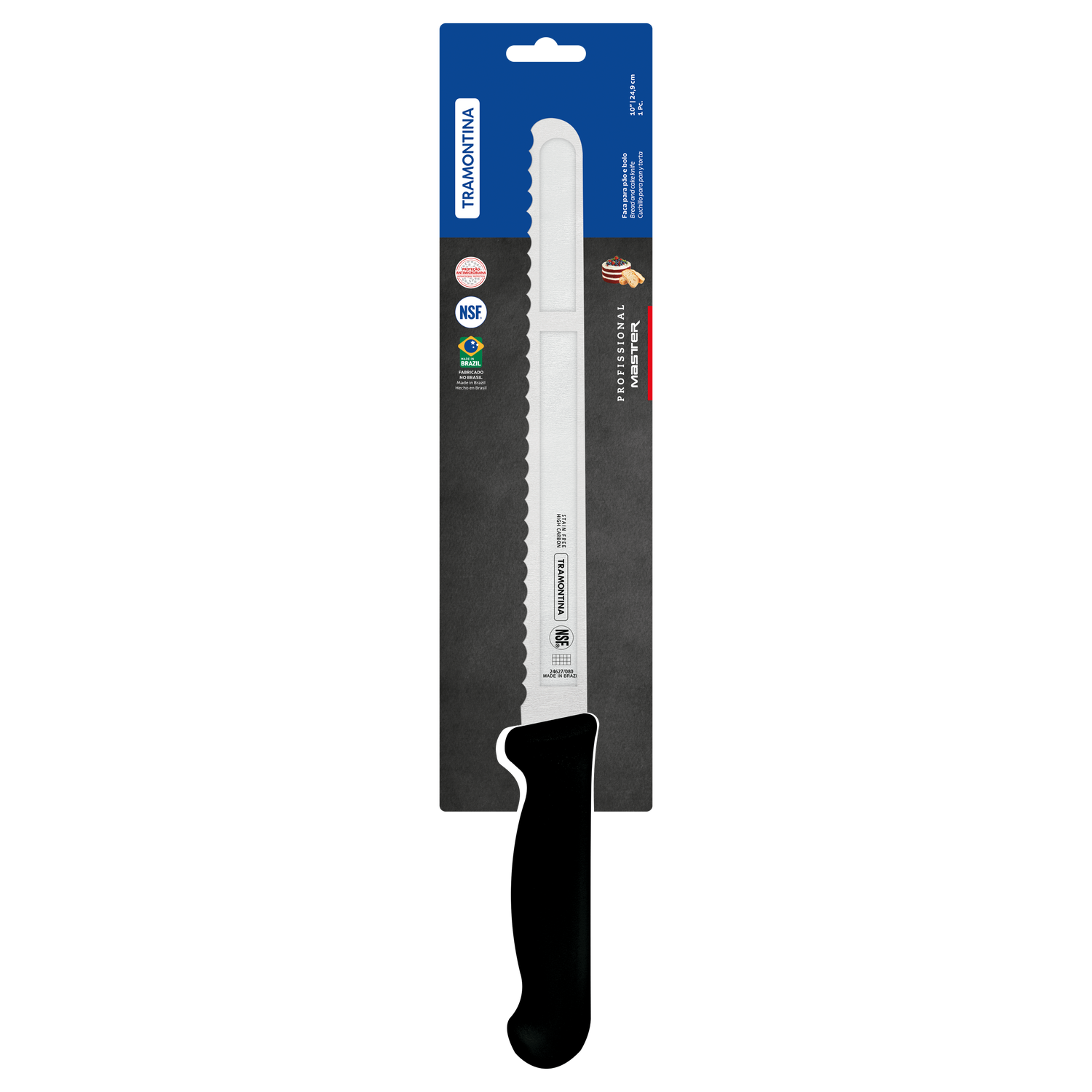 Tramontina Professional Master Black Bread Knife - 25.4cm