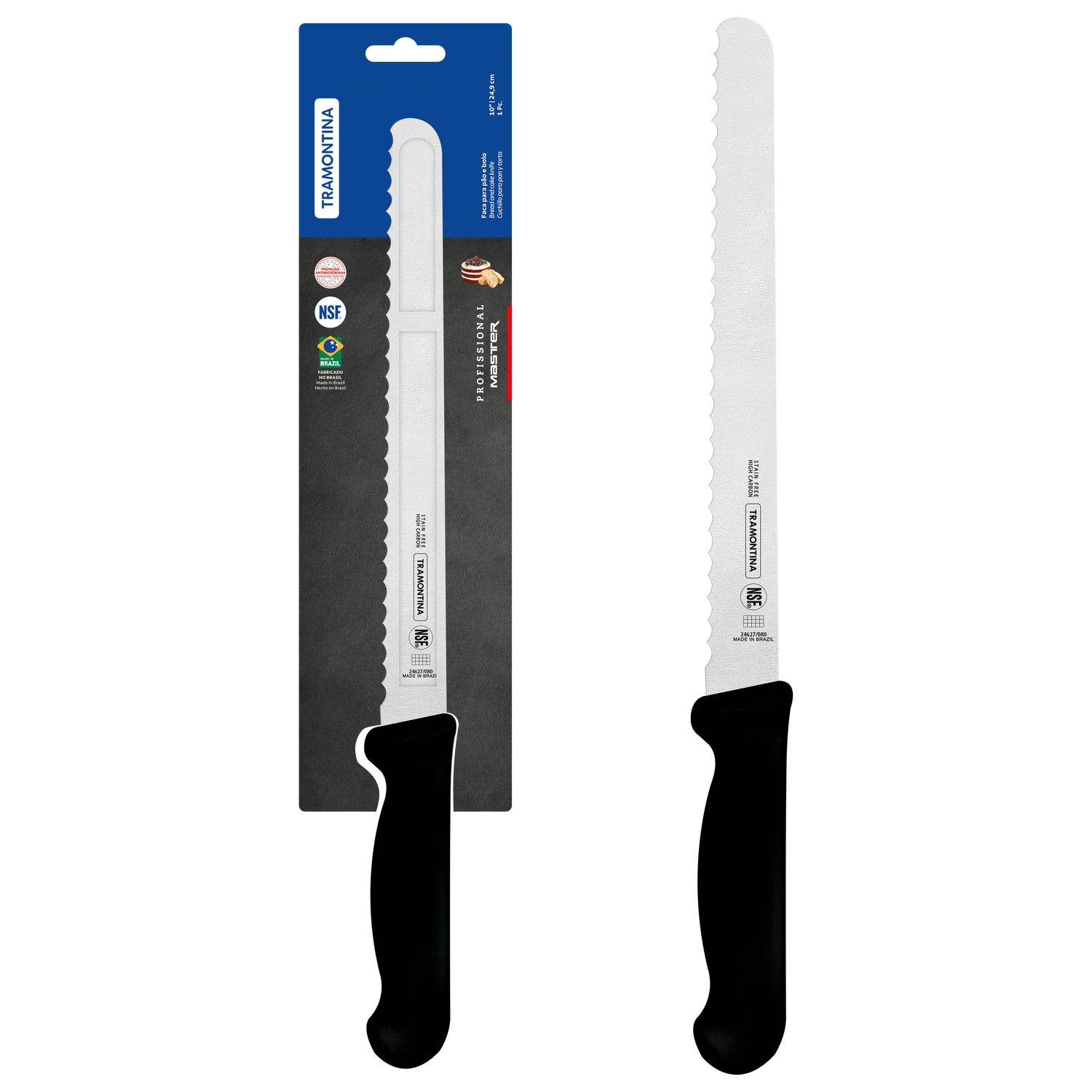 Tramontina Professional Master Black Bread Knife - 25.4cm