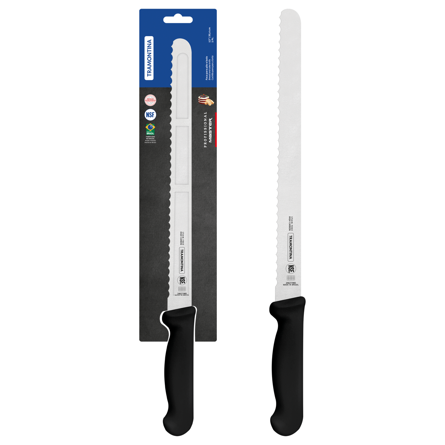 Tramontina Professional Master Black Bread Knife - 30.5cm