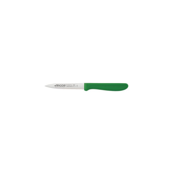 Arcos Genova Serrated Paring Knife (100mm - Green)