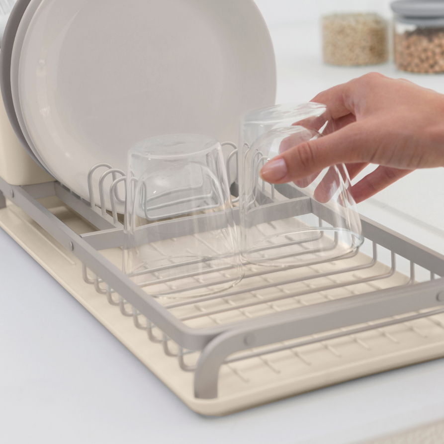 Brabantia SinkSide Compact Dish Drying Rack Soft Beige