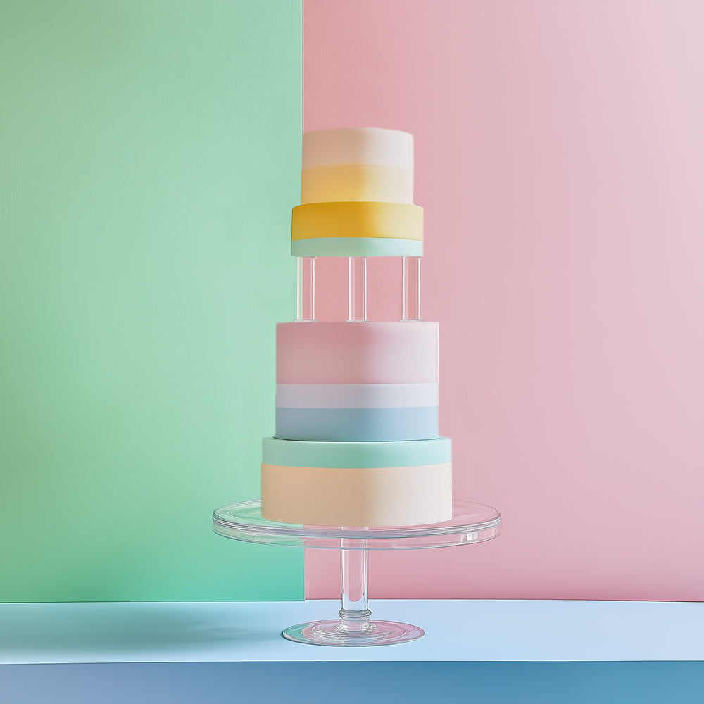 Bake Group Acrylic Cake Pillars 15cm 4 Piece
