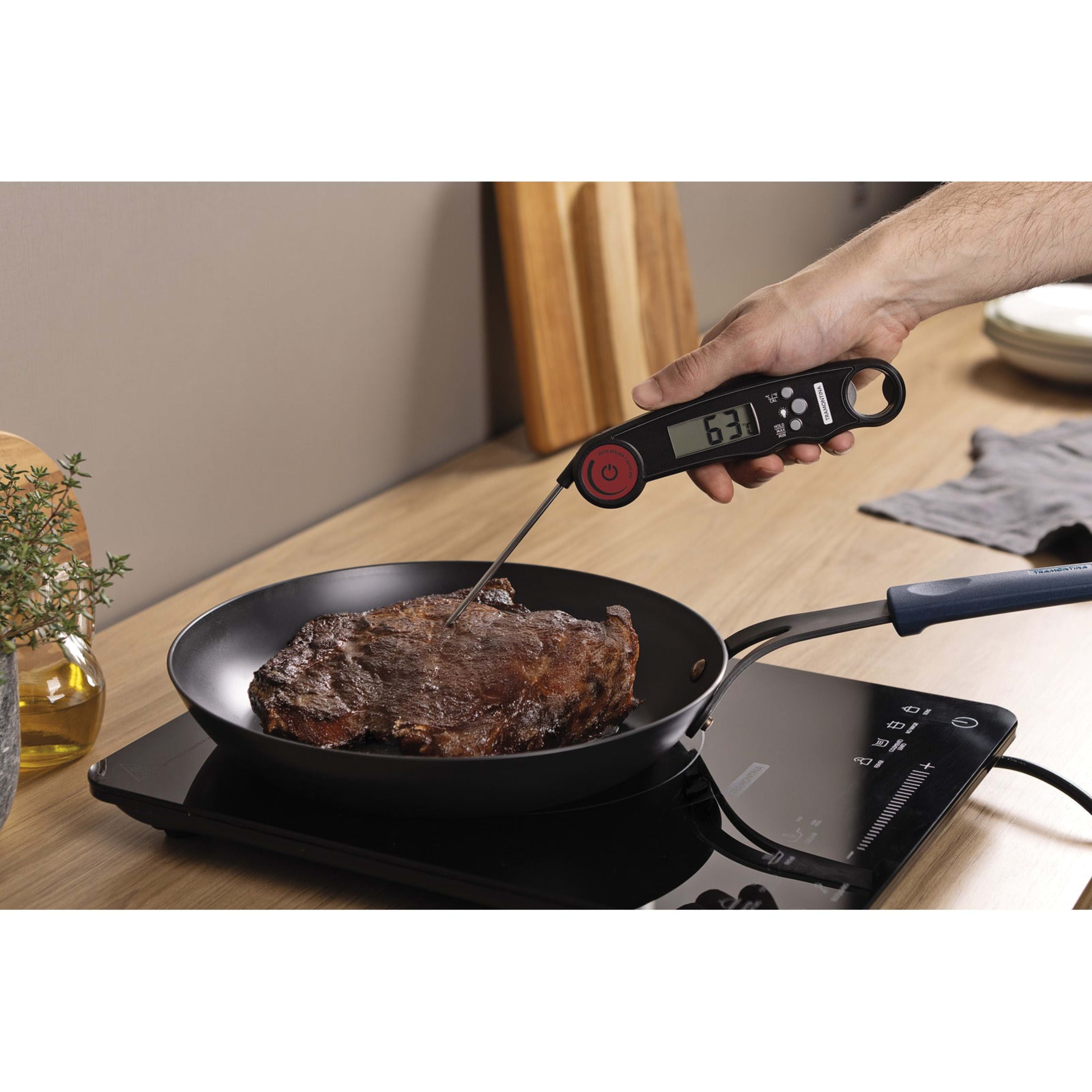 Tramontina Churrasco Digital Meat Thermometer with Bottle Opener