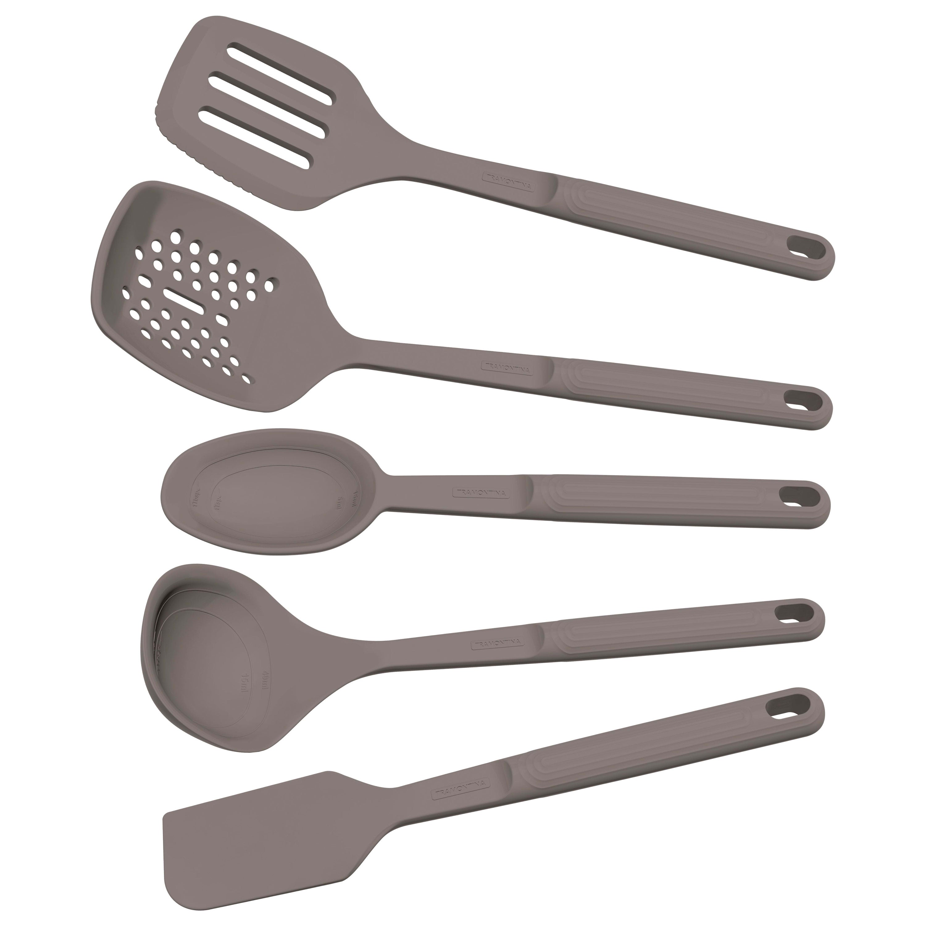 Tramontina Softta 5 Piece Grey Silicone Utensil Set