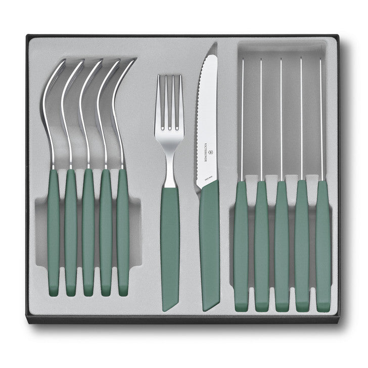Victorinox Swiss Modern Table Set (Rounded Knife) 12 pieces Sage